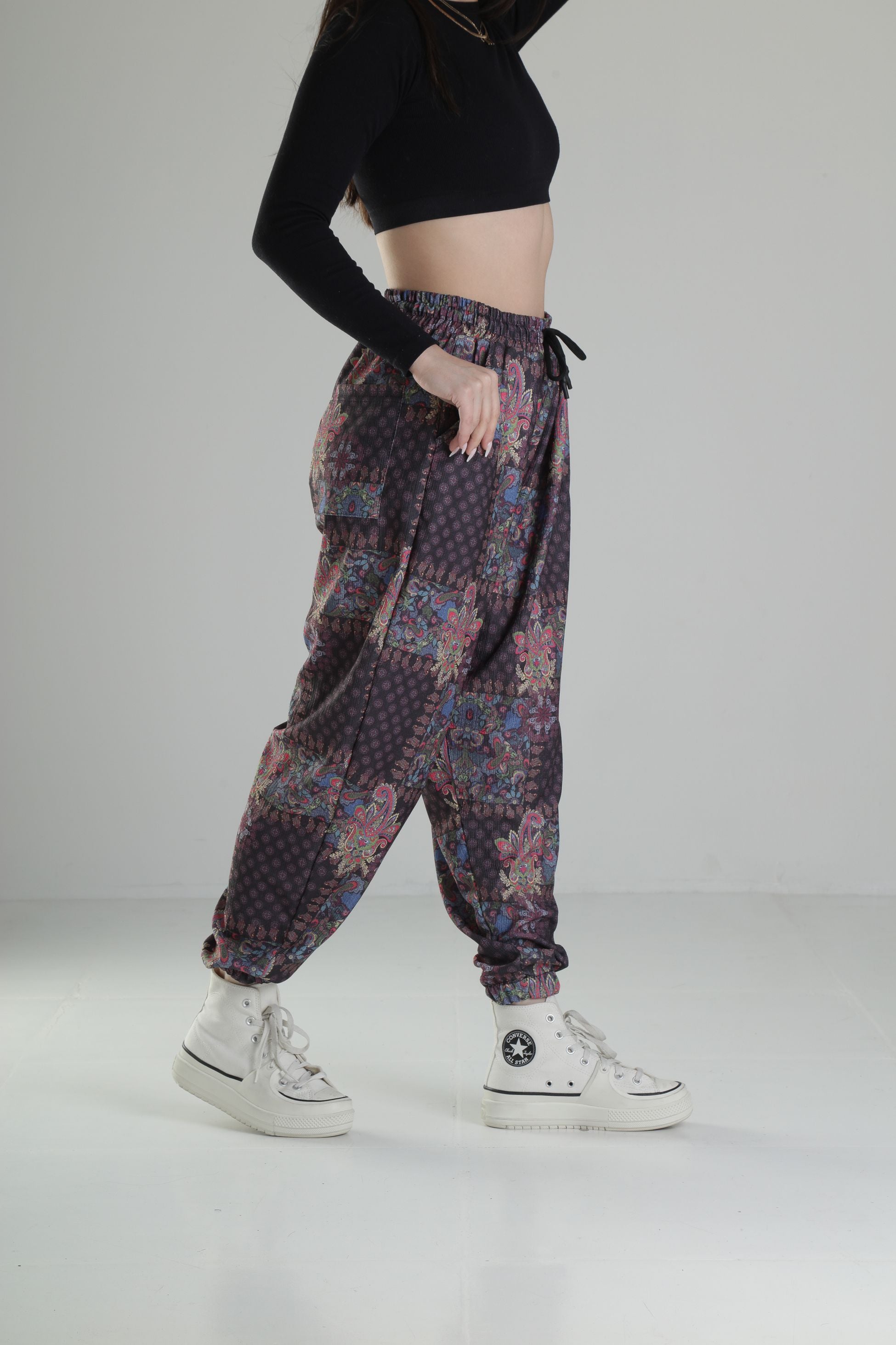 Çiçek Desenli Jogger Pantolon COC1874