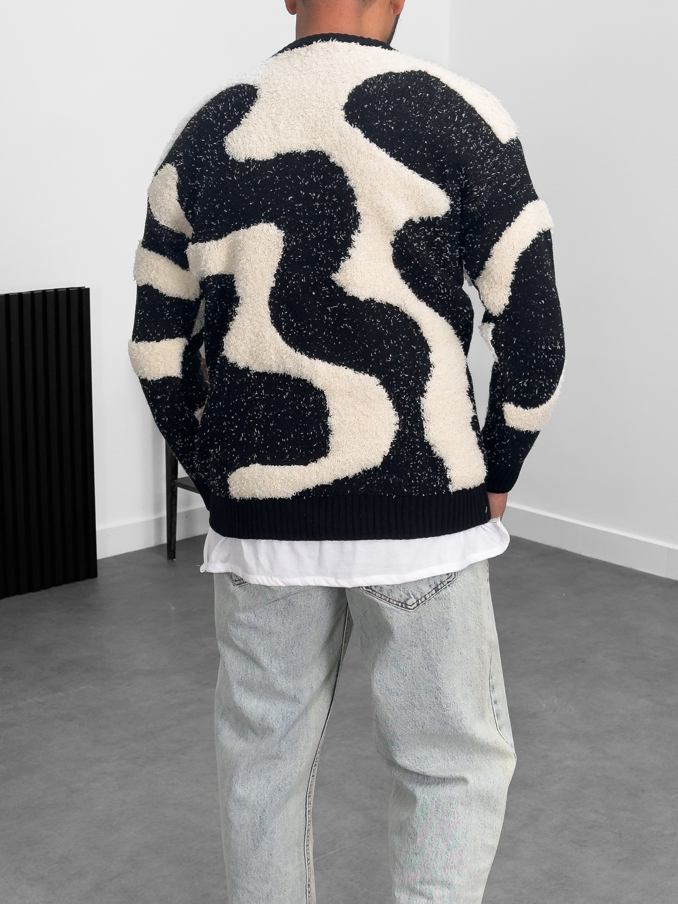 Dalga Desenli Peluş Sweatshirt COC1065
