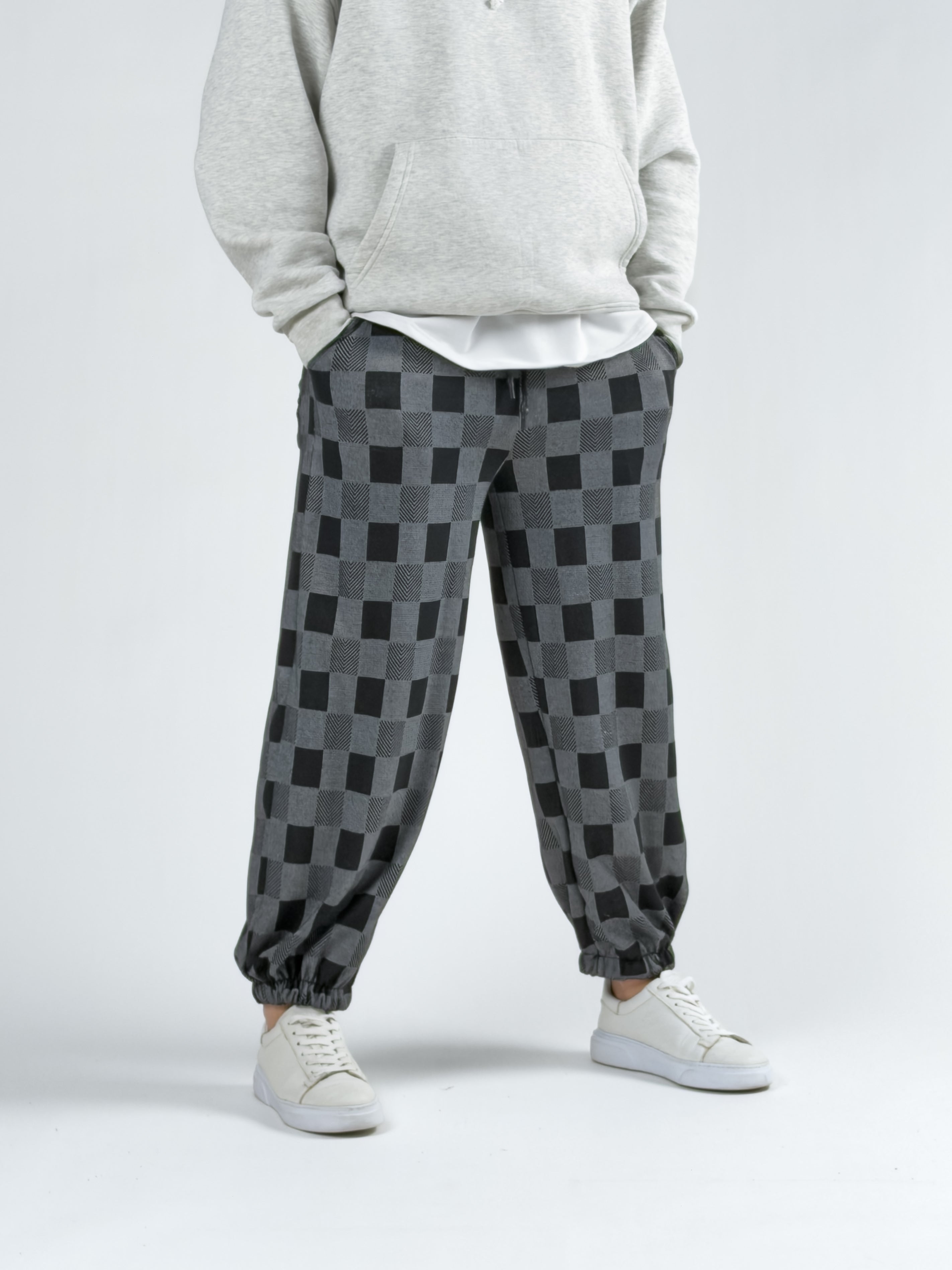 Dama Desenli Erkek Baggy Pantolon COC2744