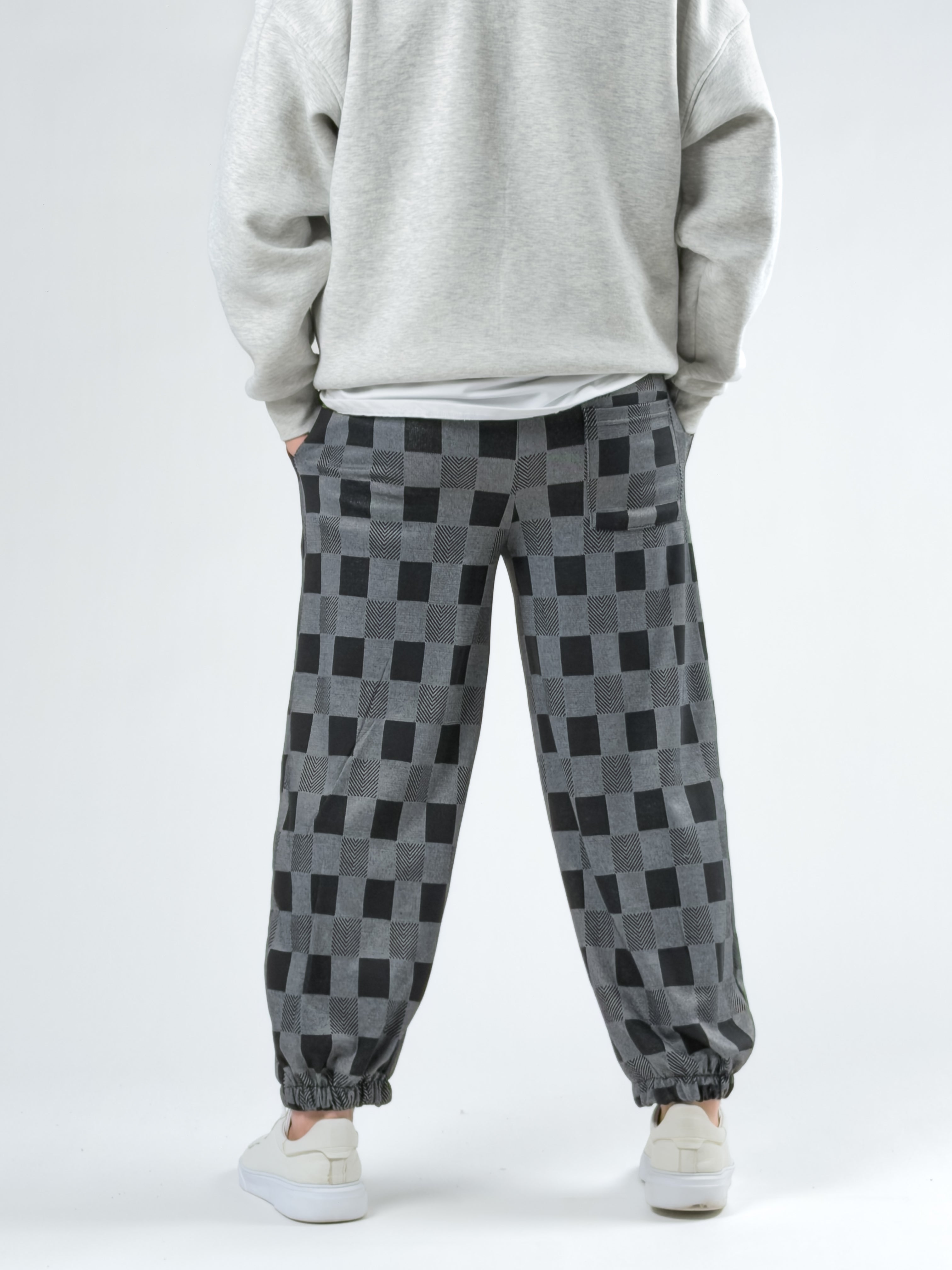 Dama Desenli Erkek Baggy Pantolon COC2744