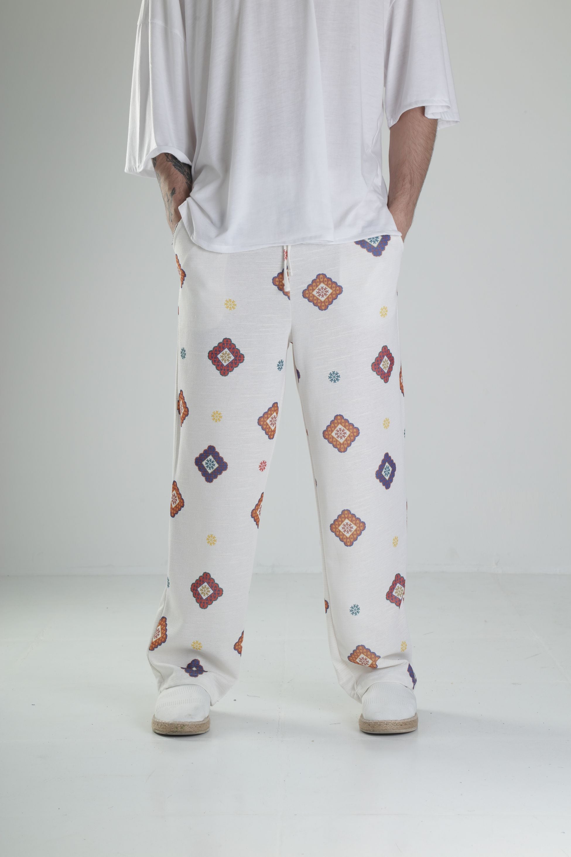 Desenli Baggy Pantolon COC2361