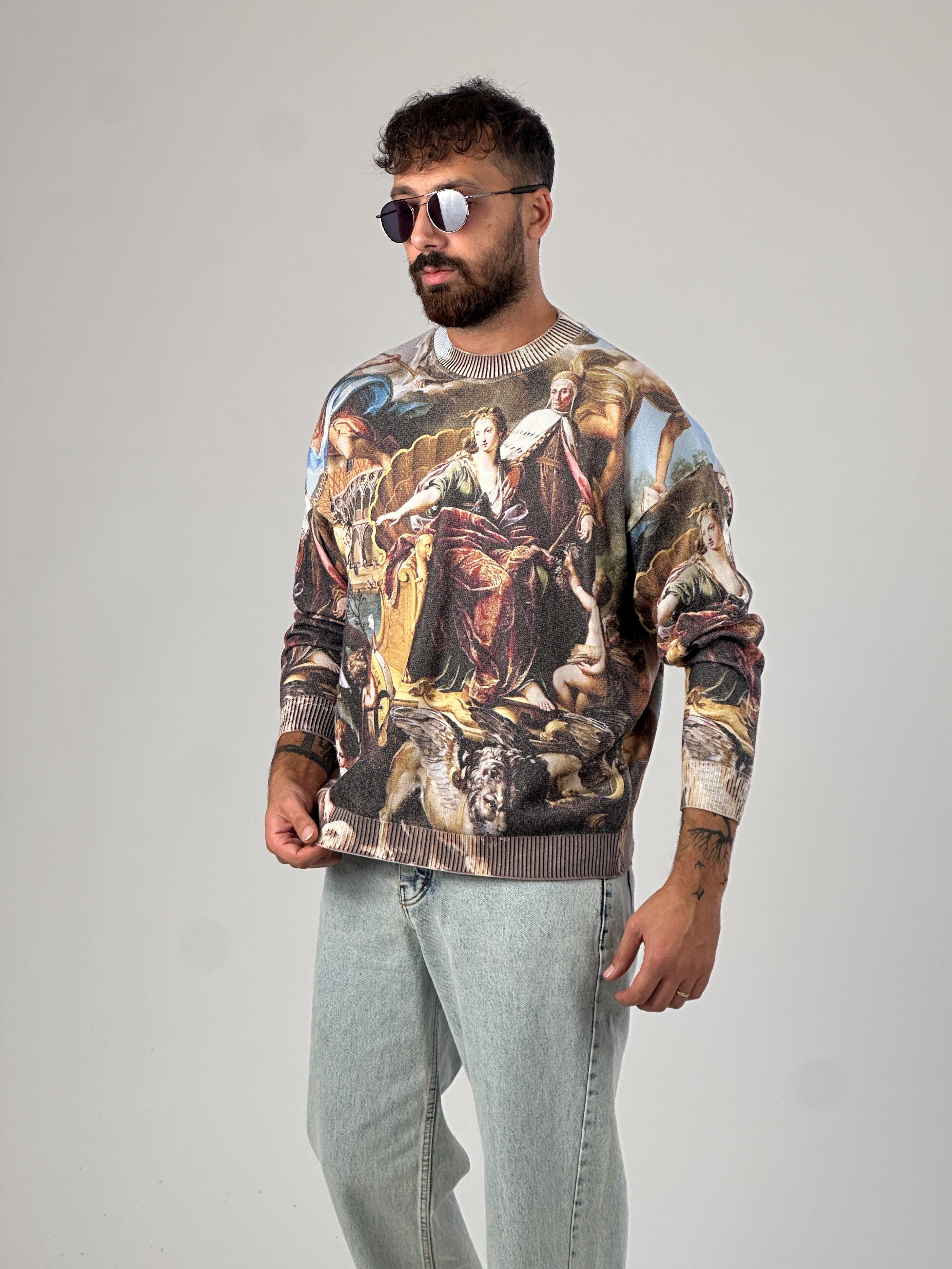 Desenli İtaly Erkek Sweatshirt COC1026