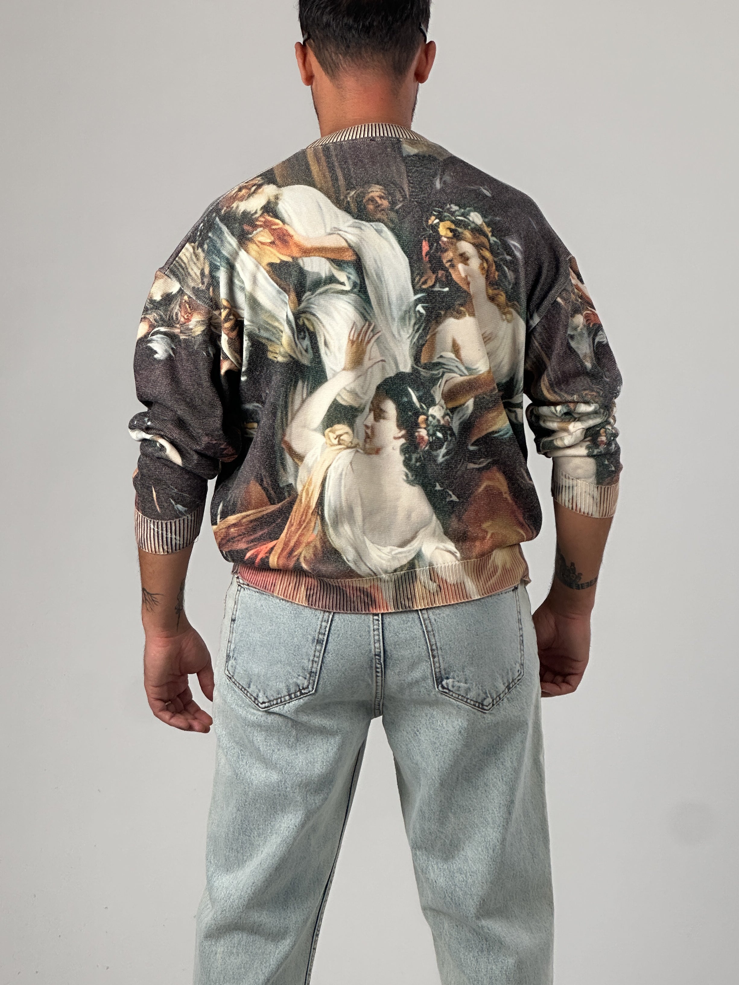 Desenli Old Erkek Sweat COC1027