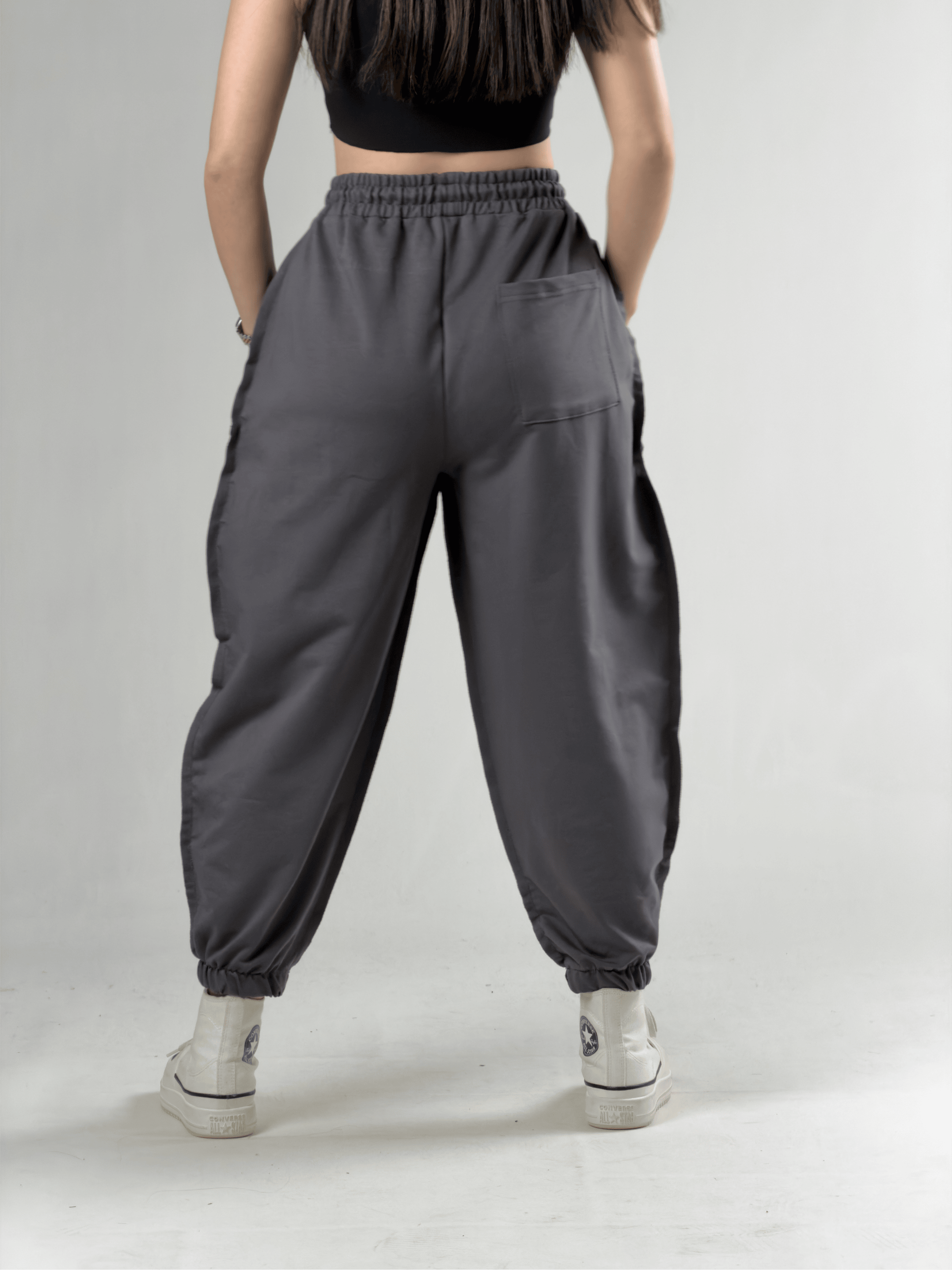 Dikiş Detaylı Füme Kadın Jogger Pantolon COC3148