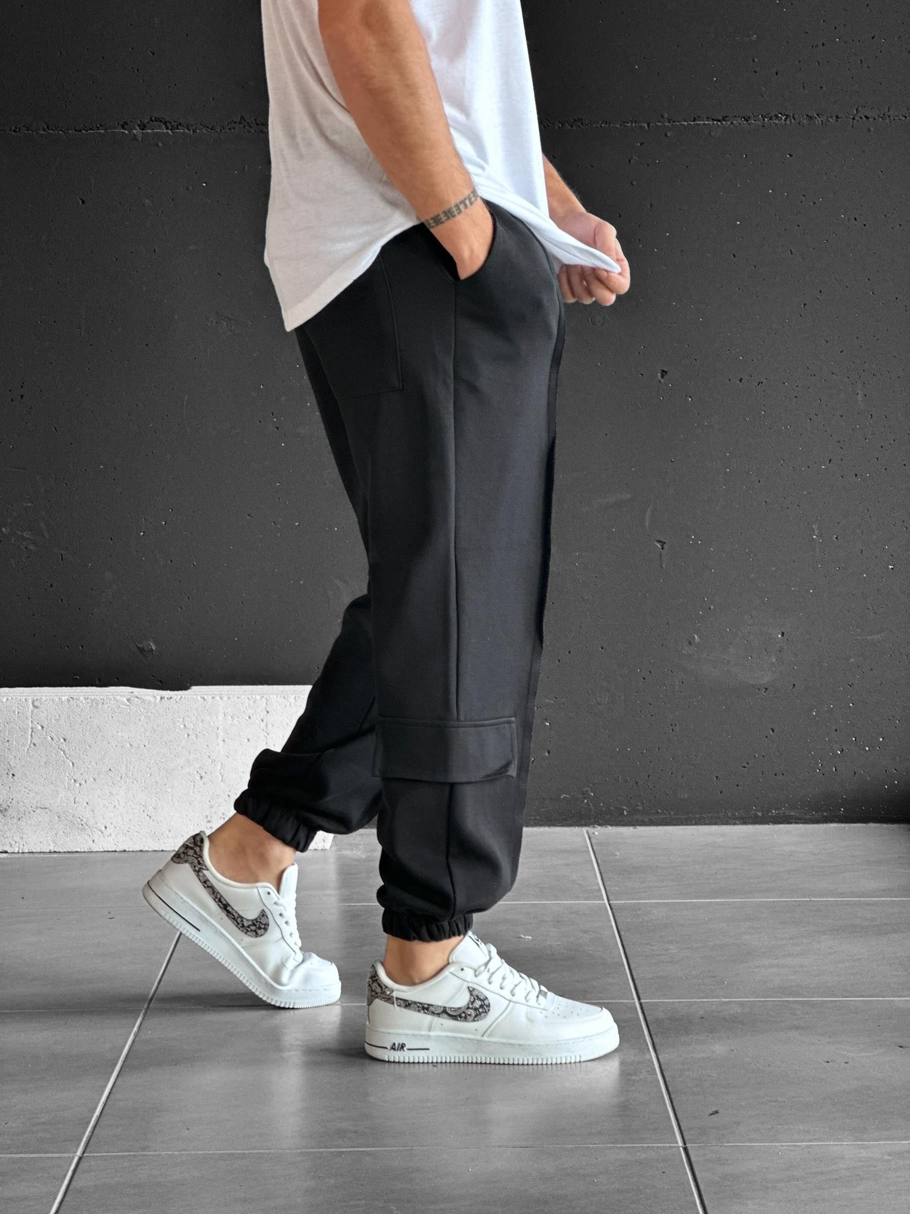 Diz Cep Detaylı Çimalı Jogger Pantolon COC2368