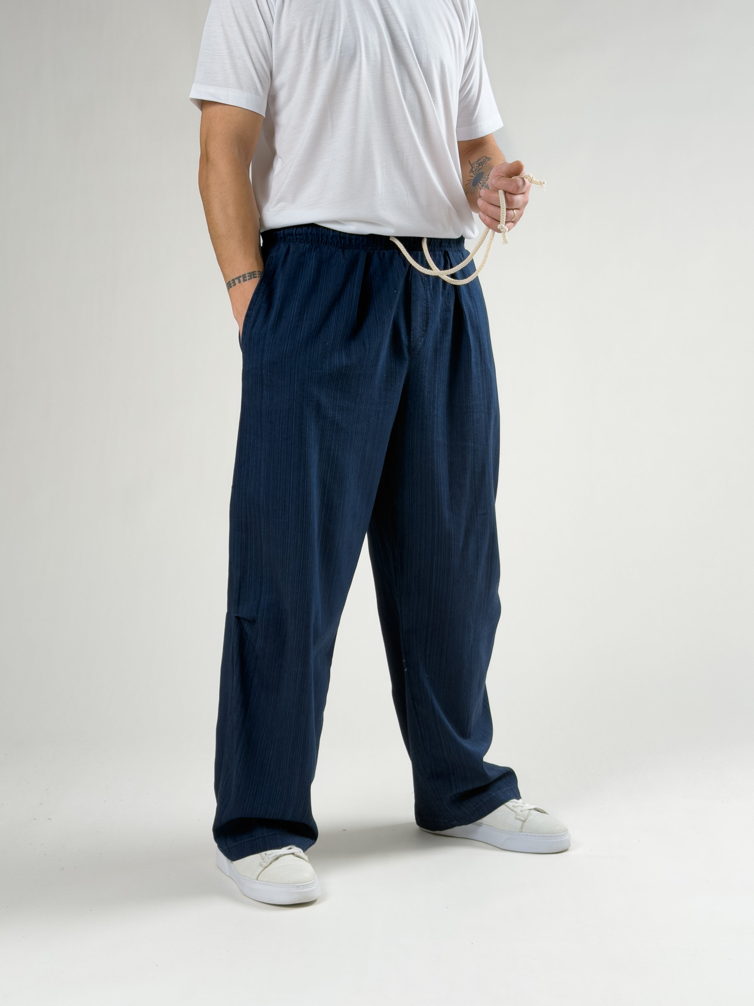 Diz Detaylı Oversize Mevsimlik Erkek Kot Baggy Pantolon COC2747