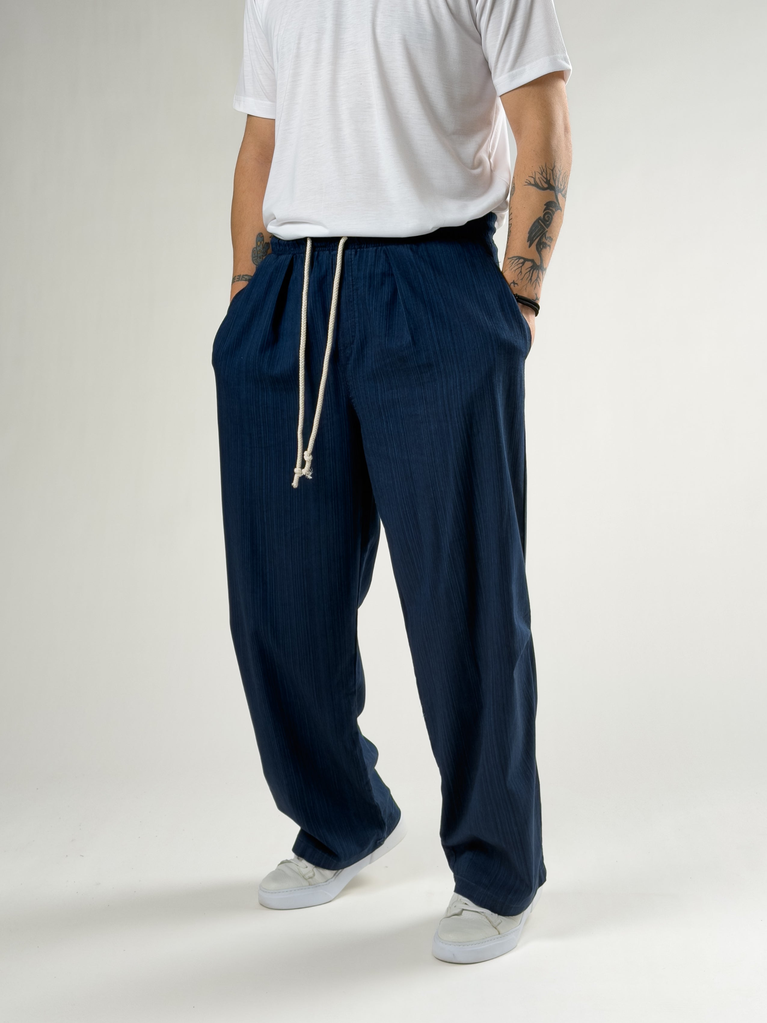 Diz Detaylı Oversize Mevsimlik Erkek Kot Baggy Pantolon COC2747