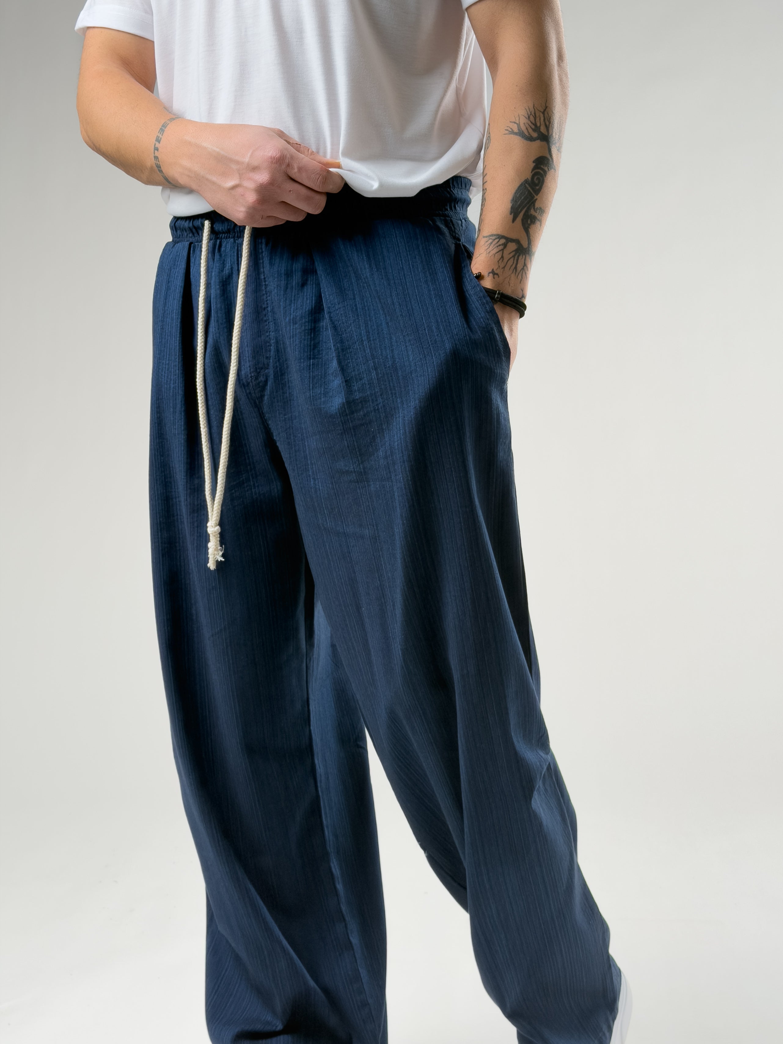 Diz Detaylı Oversize Mevsimlik Erkek Kot Baggy Pantolon COC2747