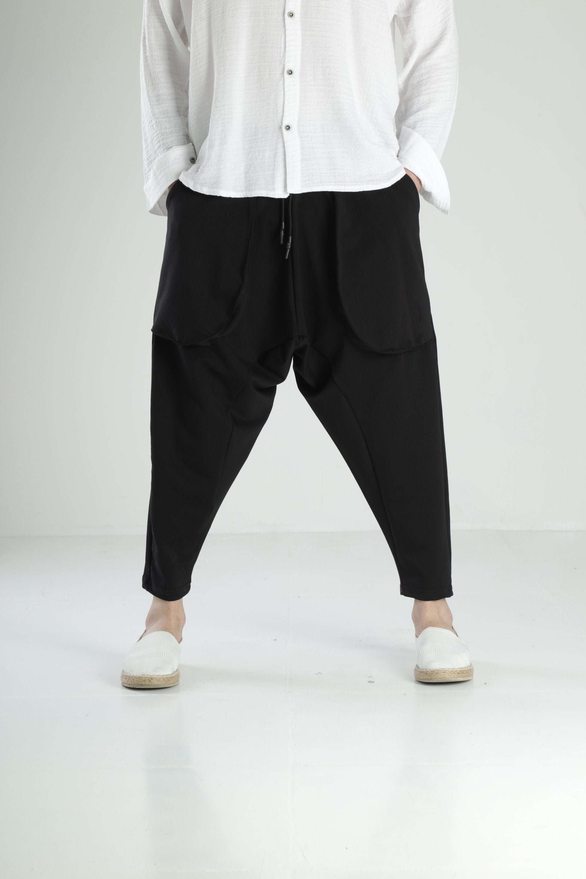 Double Face Avangard Siyah Şalvar COC2370