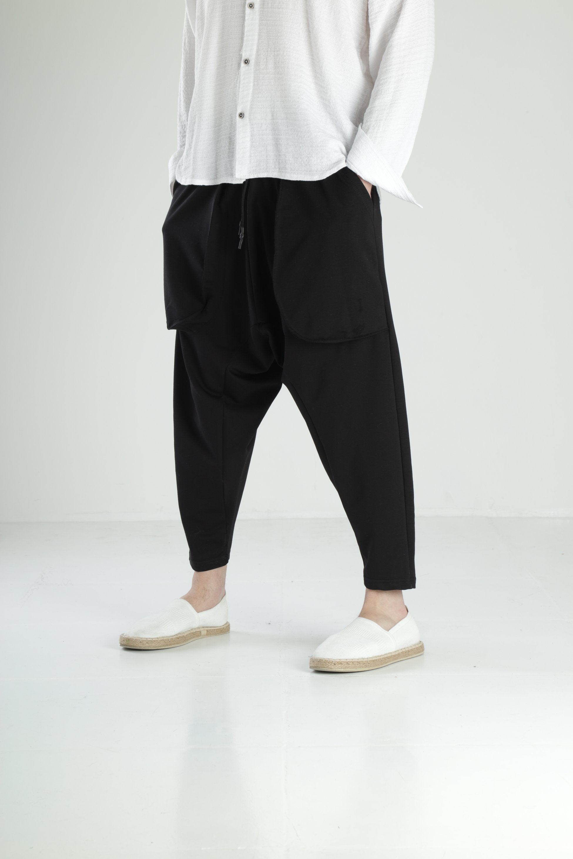 Double Face Avangard Siyah Şalvar COC2370