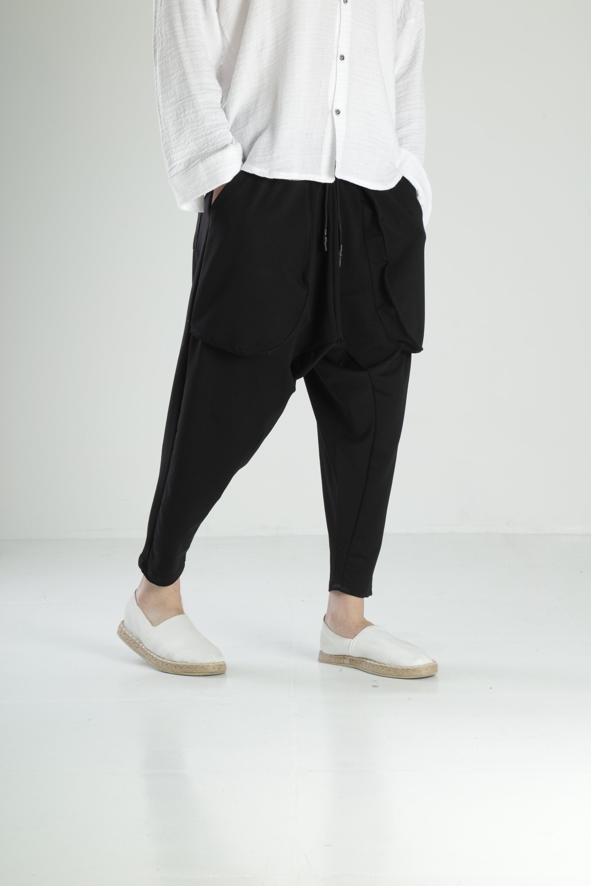 Double Face Avangard Siyah Şalvar COC2370