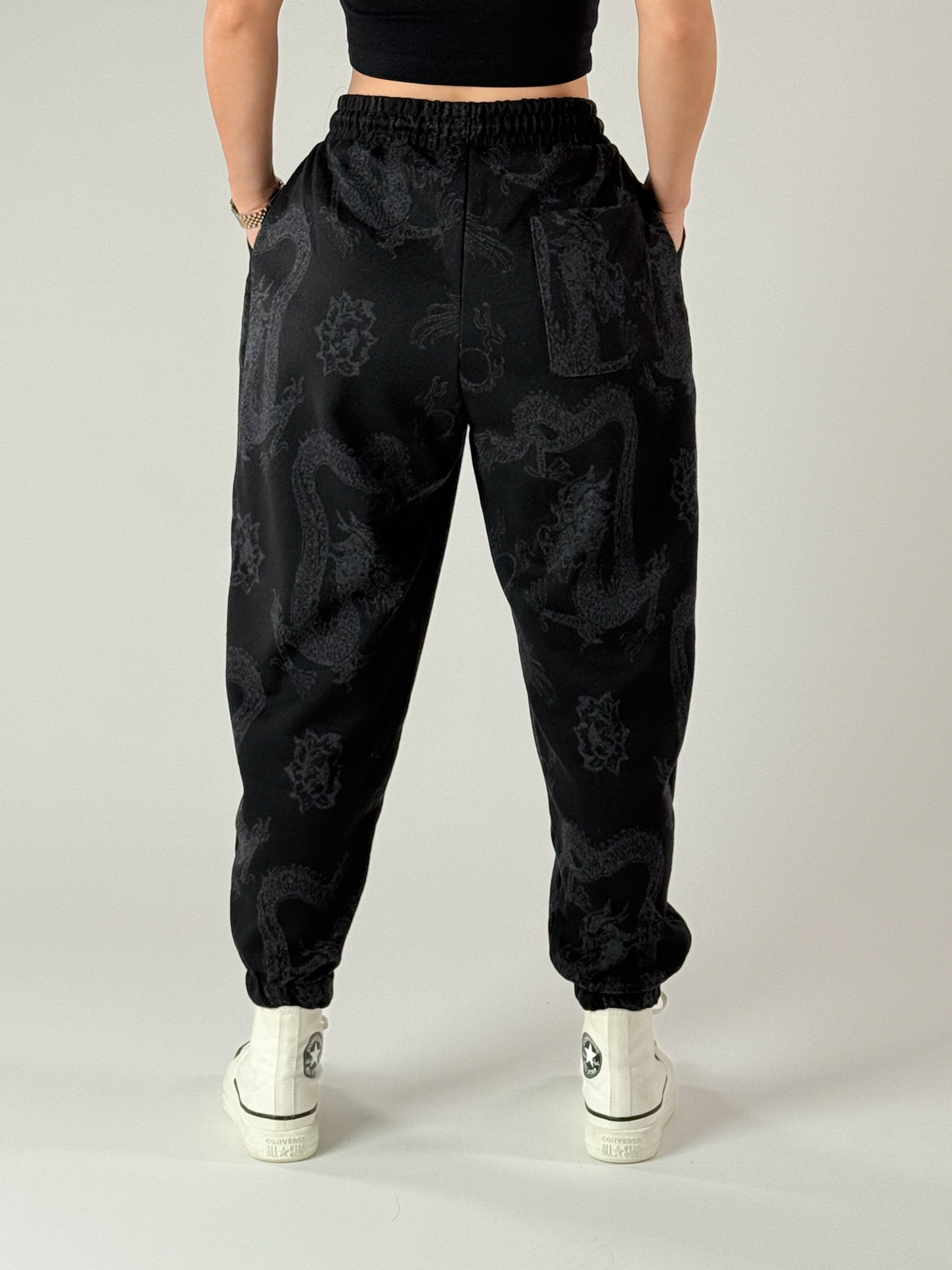 Dragon Desenli Kadın Jogger Pantolon COC1008