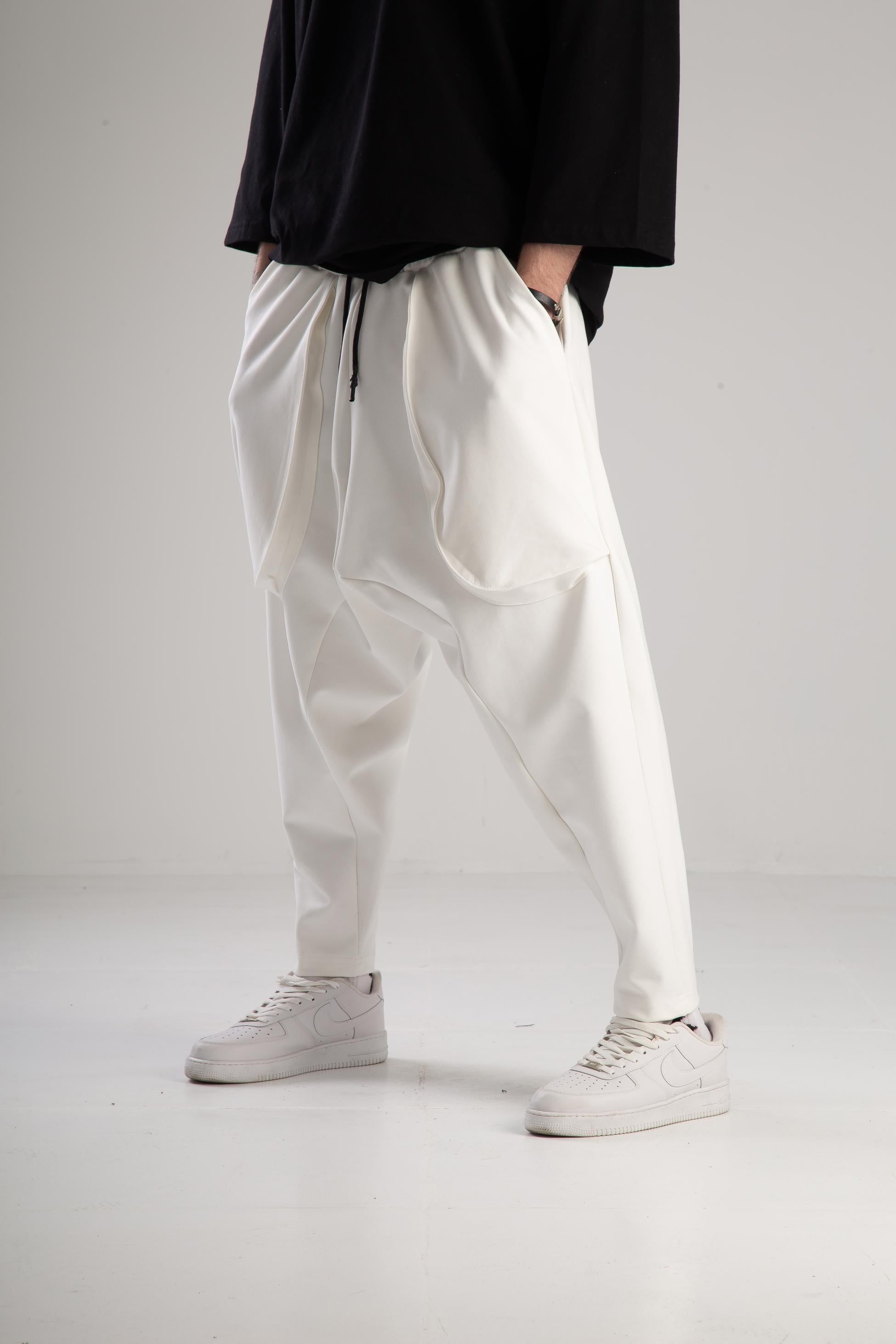 Ekru Double Face Avangard Şalvar COC2377