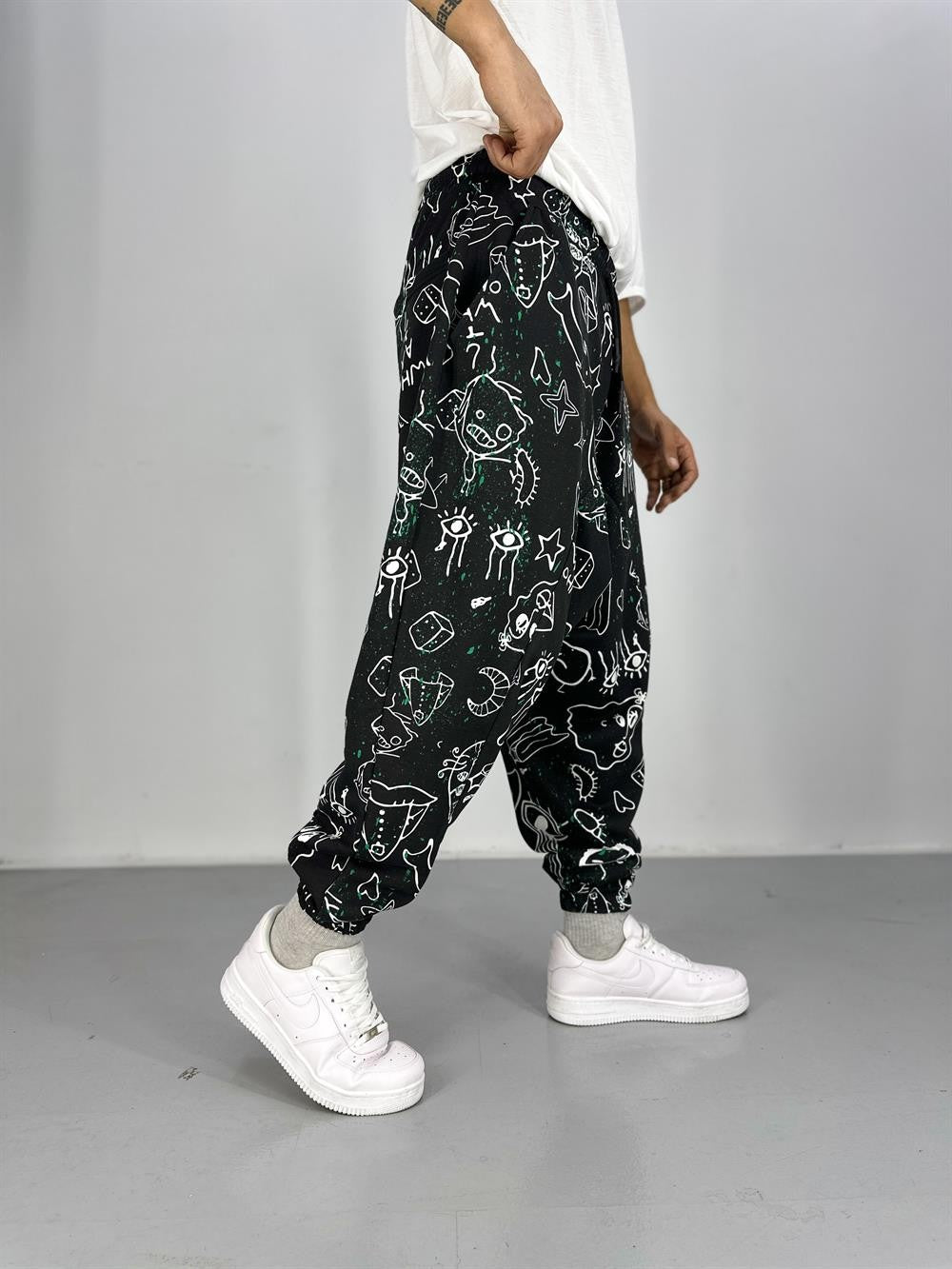 Erkek Desenli Uzay Spor Şalvar COC2384