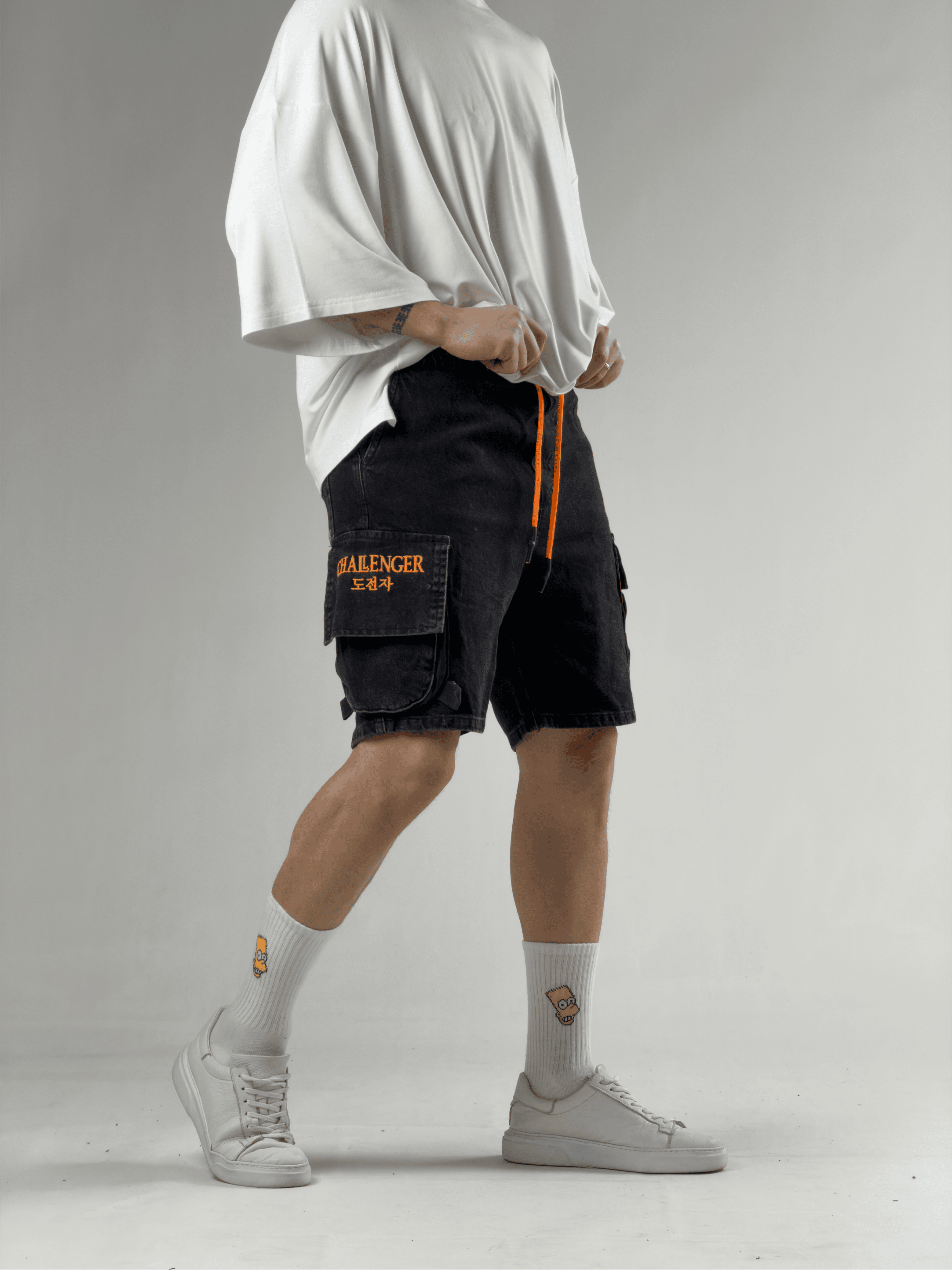 Erkek Gabardin Kumaş Kot Şort COCK0084
