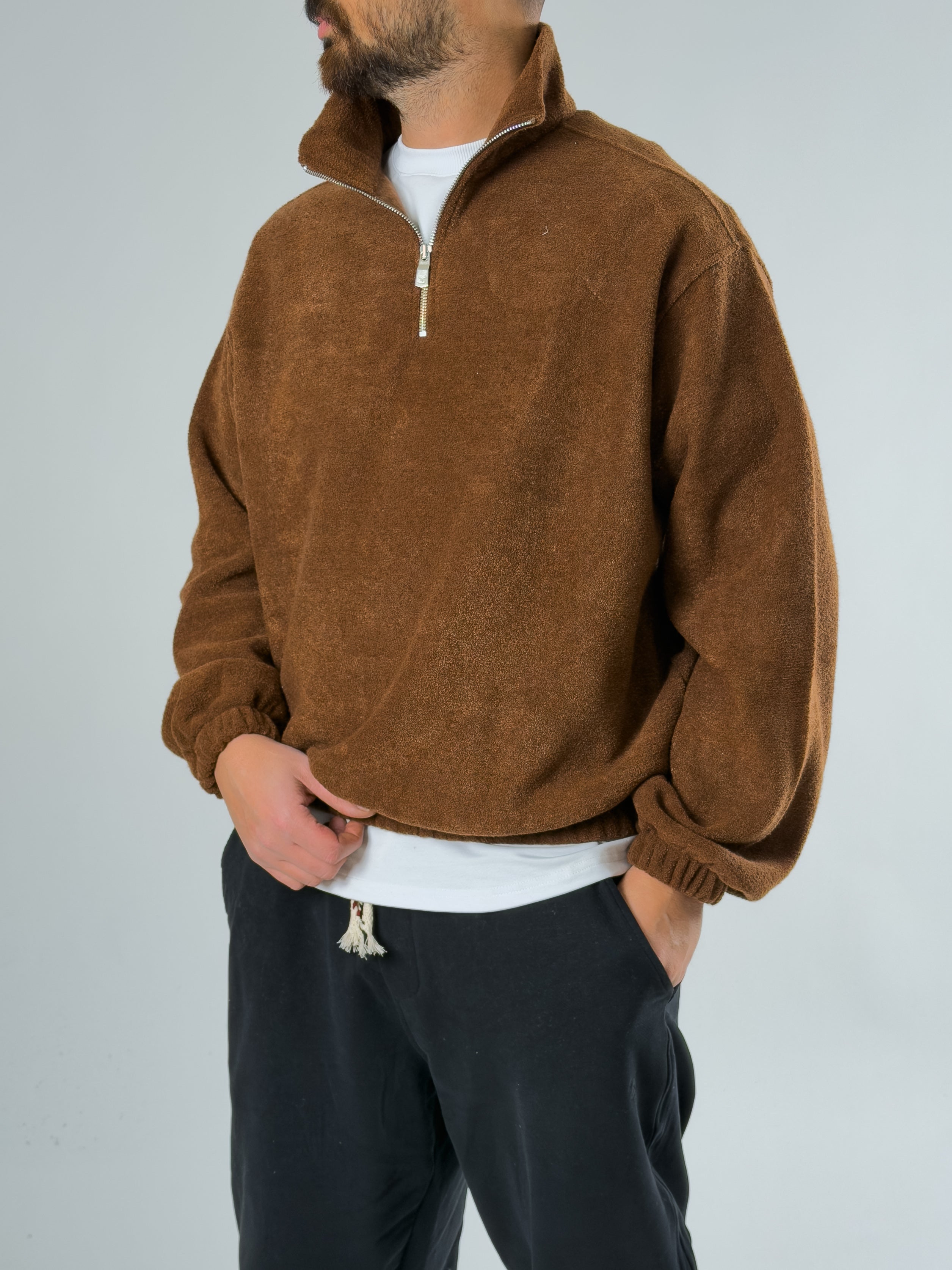 Erkek Kahverengi Sweatshirt COC2710