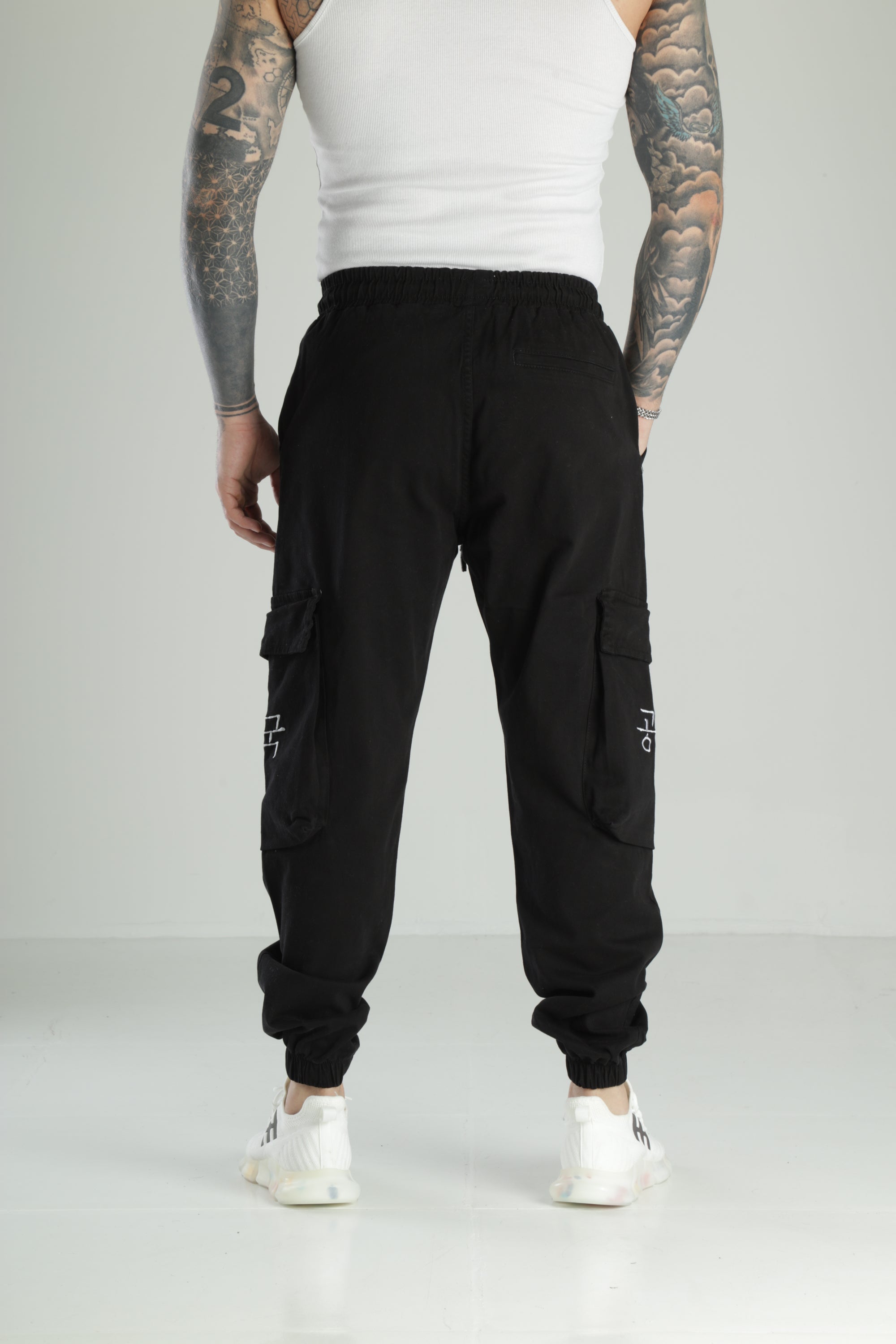 Erkek Kargo Cepli Siyah Pantolon COC2393