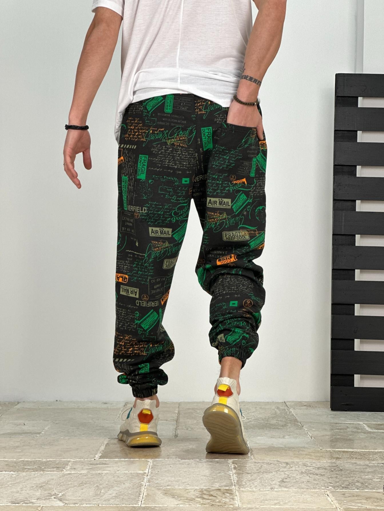 Erkek Mailbox Desenli Jogger COC2395