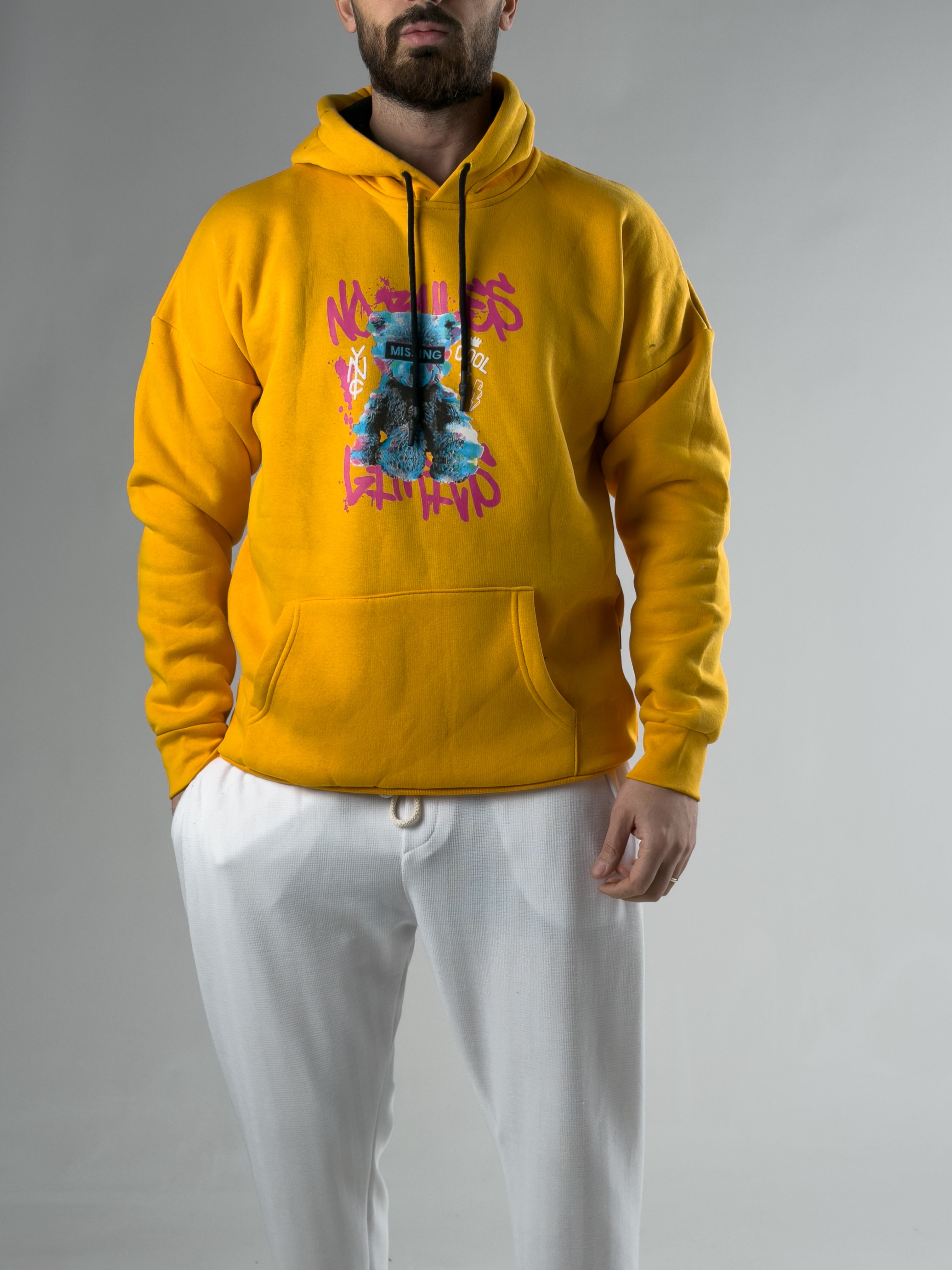 Erkek Missing Tedy Kapüşonlu Hoddie COCK0090