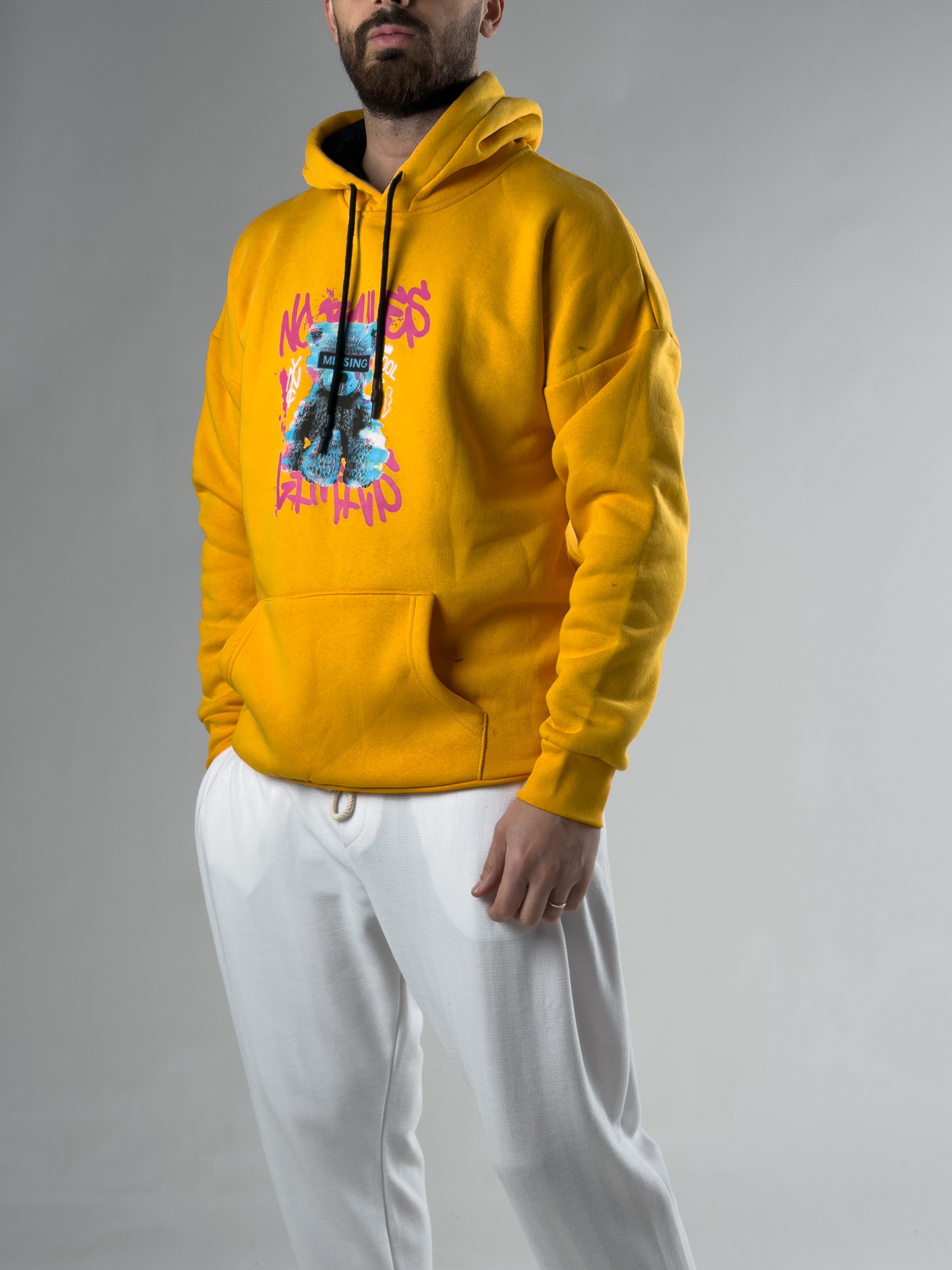Erkek Missing Tedy Kapüşonlu Hoddie COCK0090
