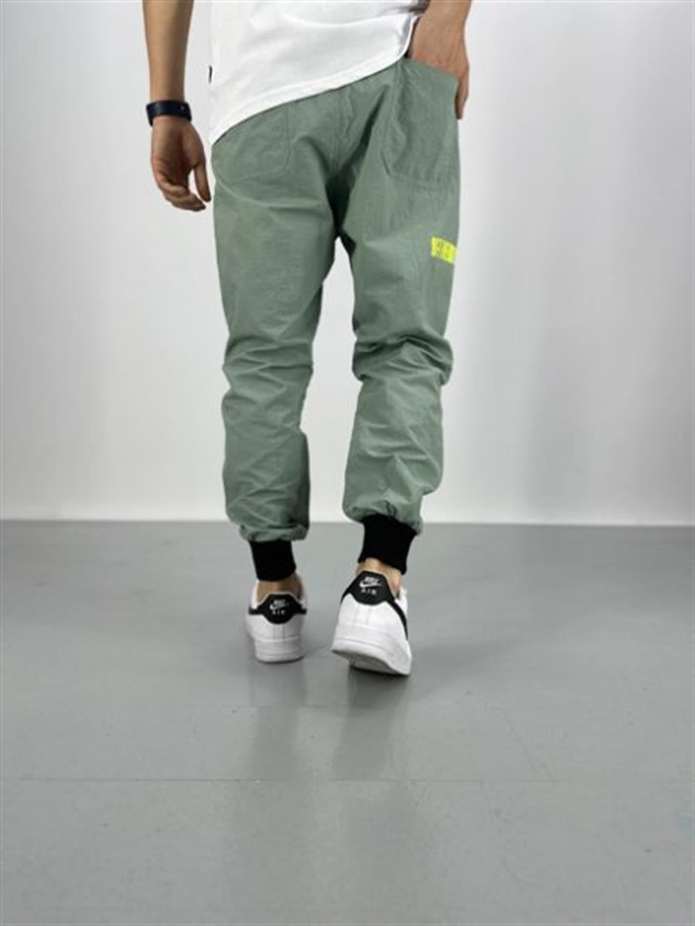 Erkek Premium Kalite Su Yeşili Paraşüt Kumaş Jogger COC1617