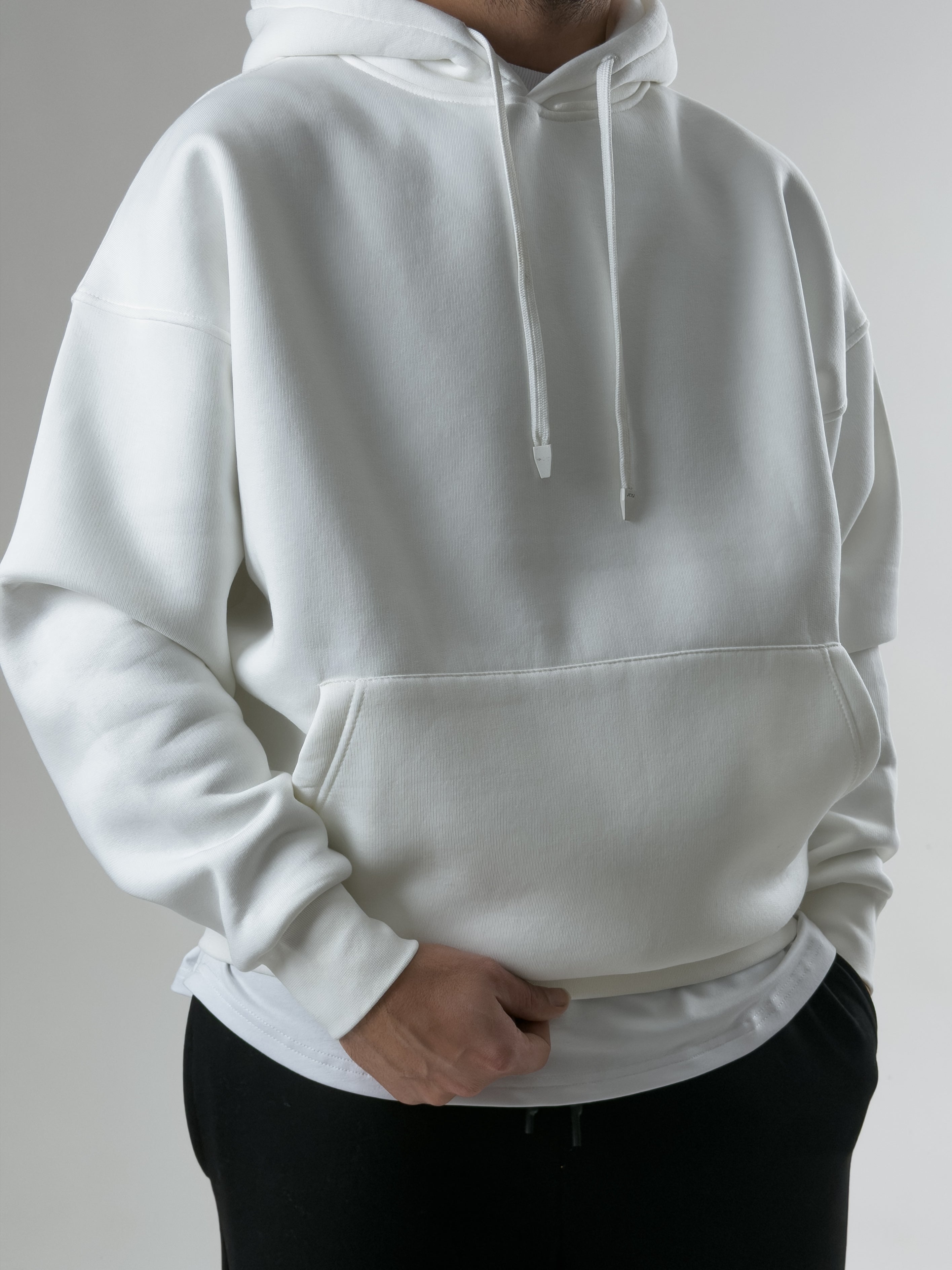 Erkek Şardonlu Ekru Hoodie COC2603
