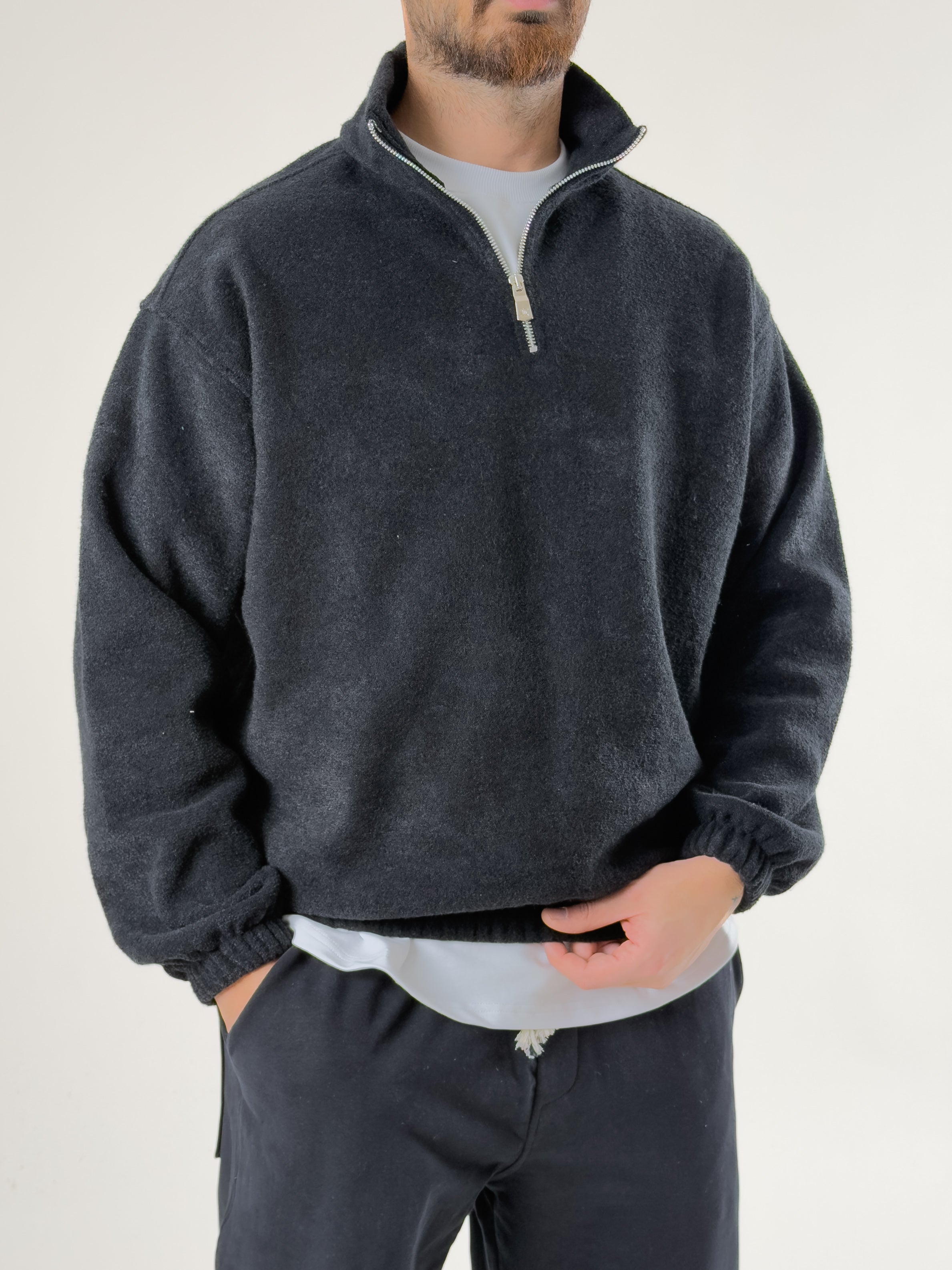 Erkek Siyah Sweatshirt COC2711