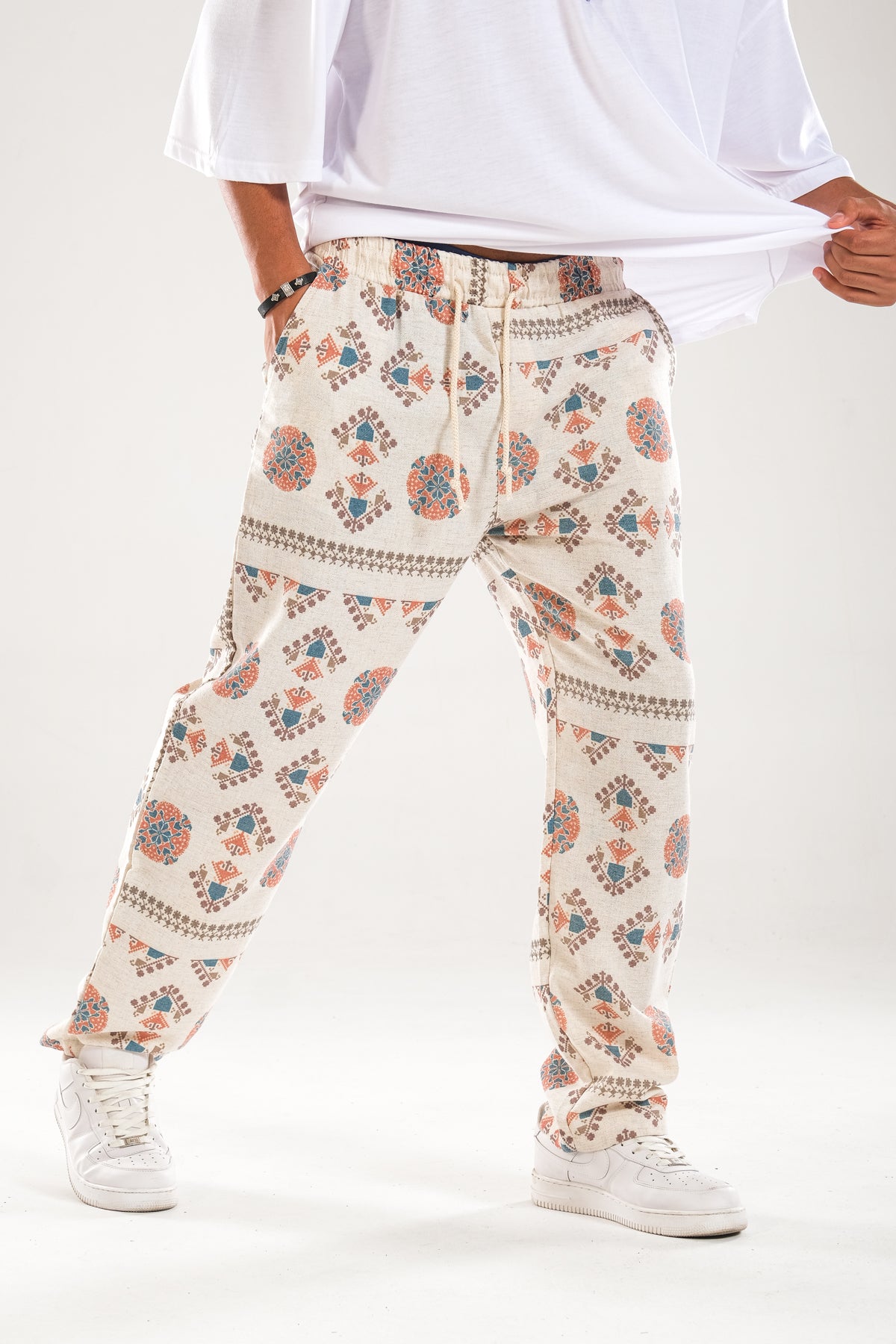 Etnik Desenli Baggy Pantolon COC1122