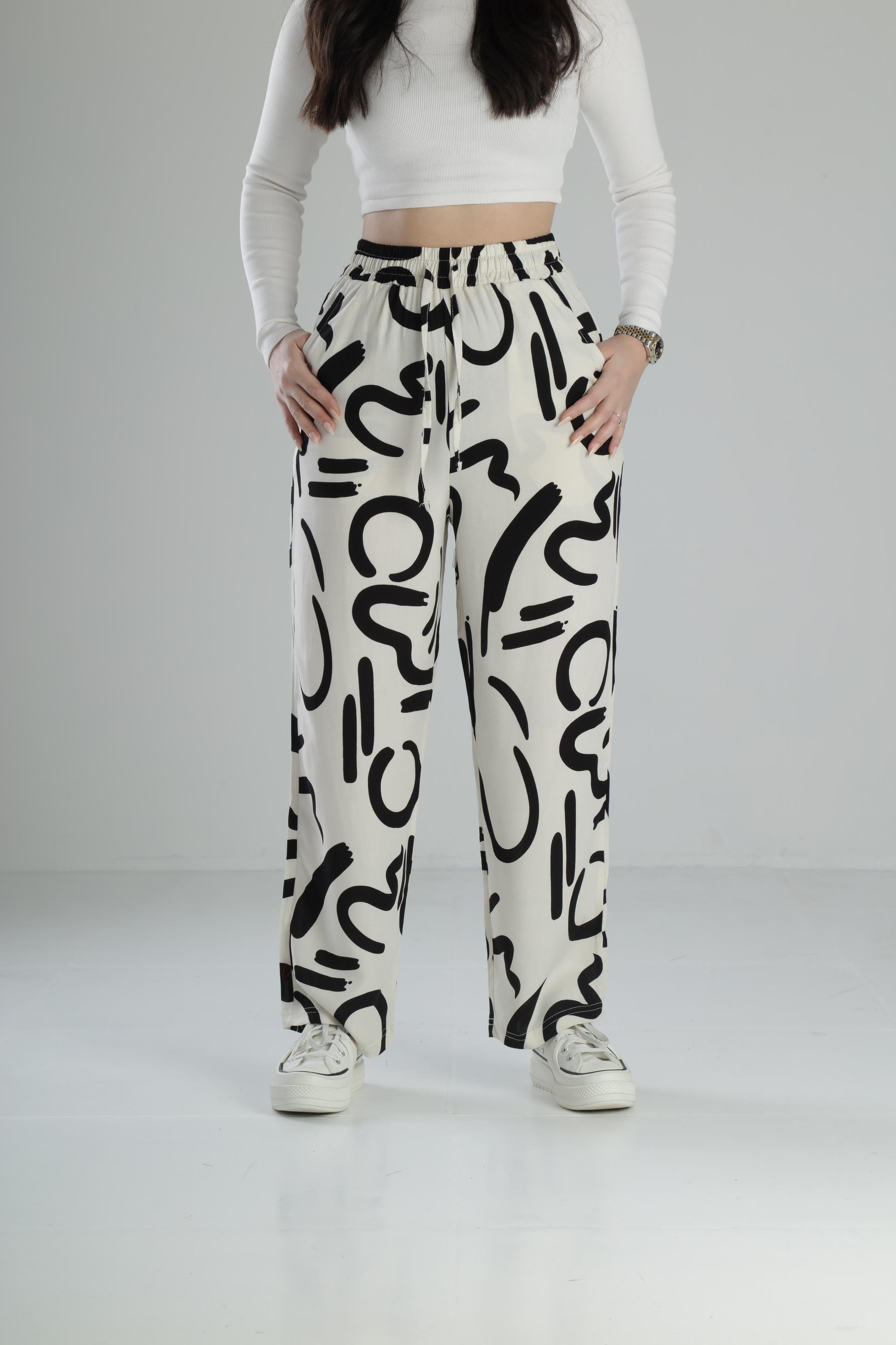 Etnik Desenli Baggy Pantolon COC2223