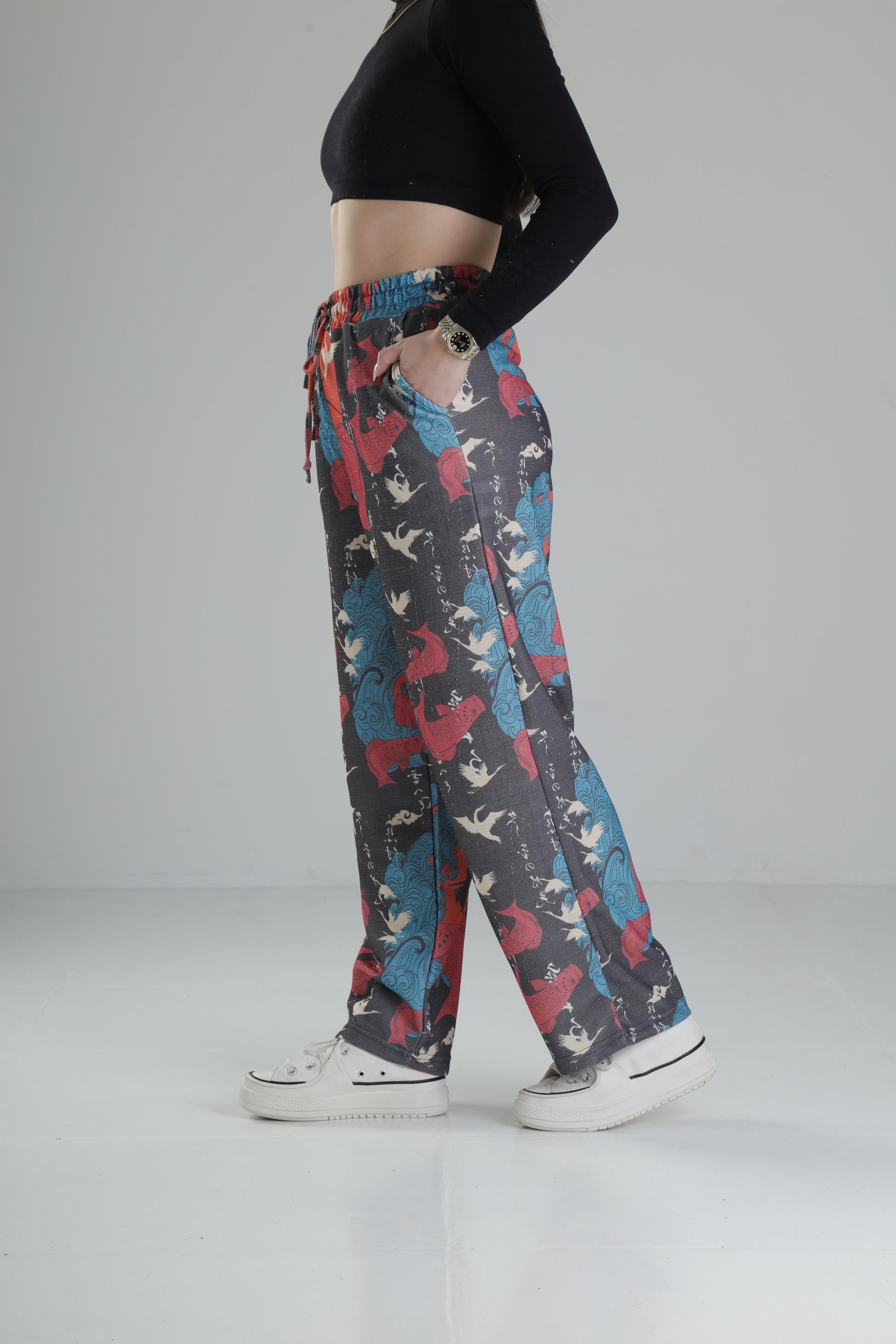 Etnik Desenli Baggy Pantolon COC2227
