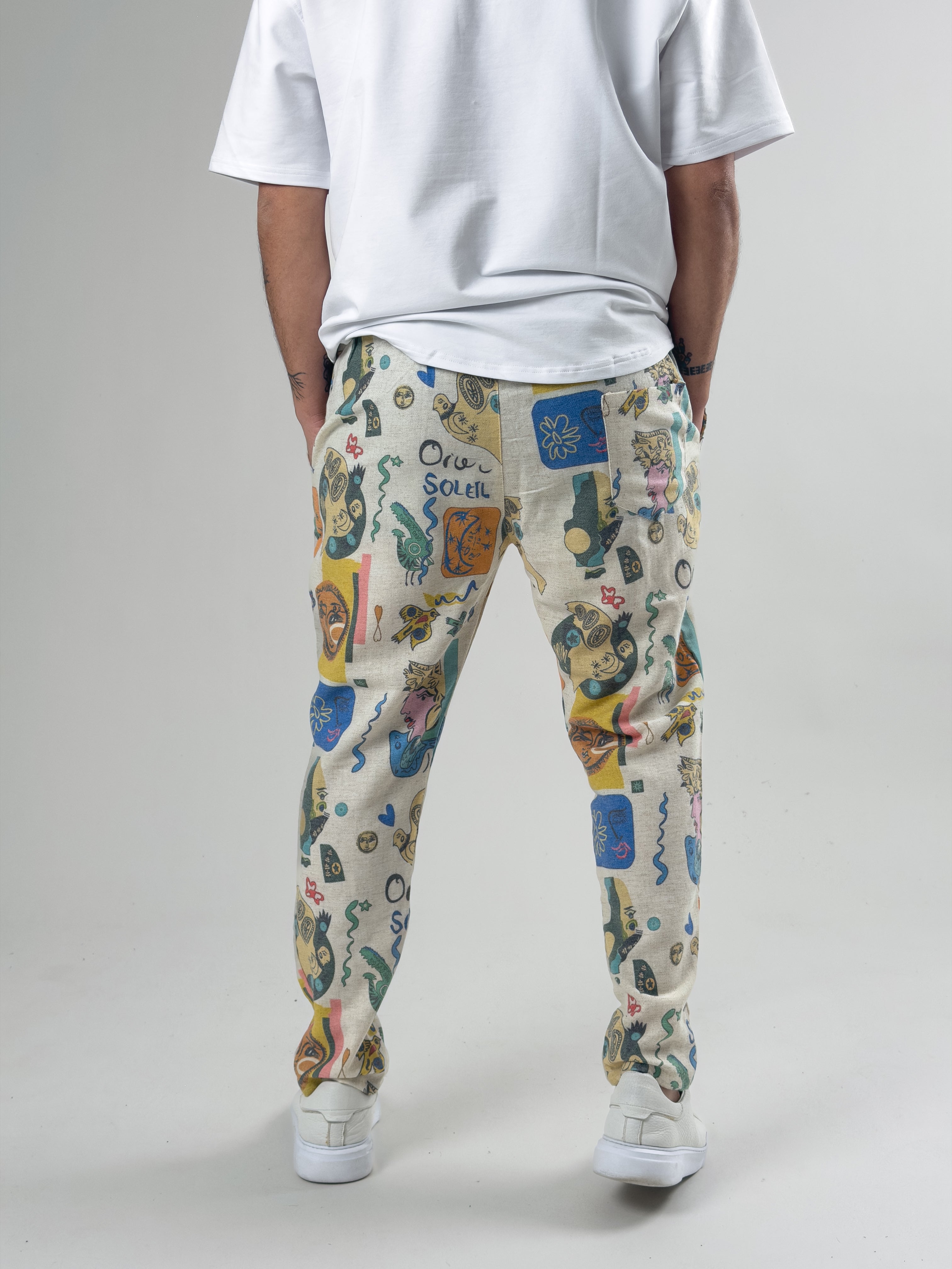 Etnik Desenli Erkek Baget Pantolon COC2588