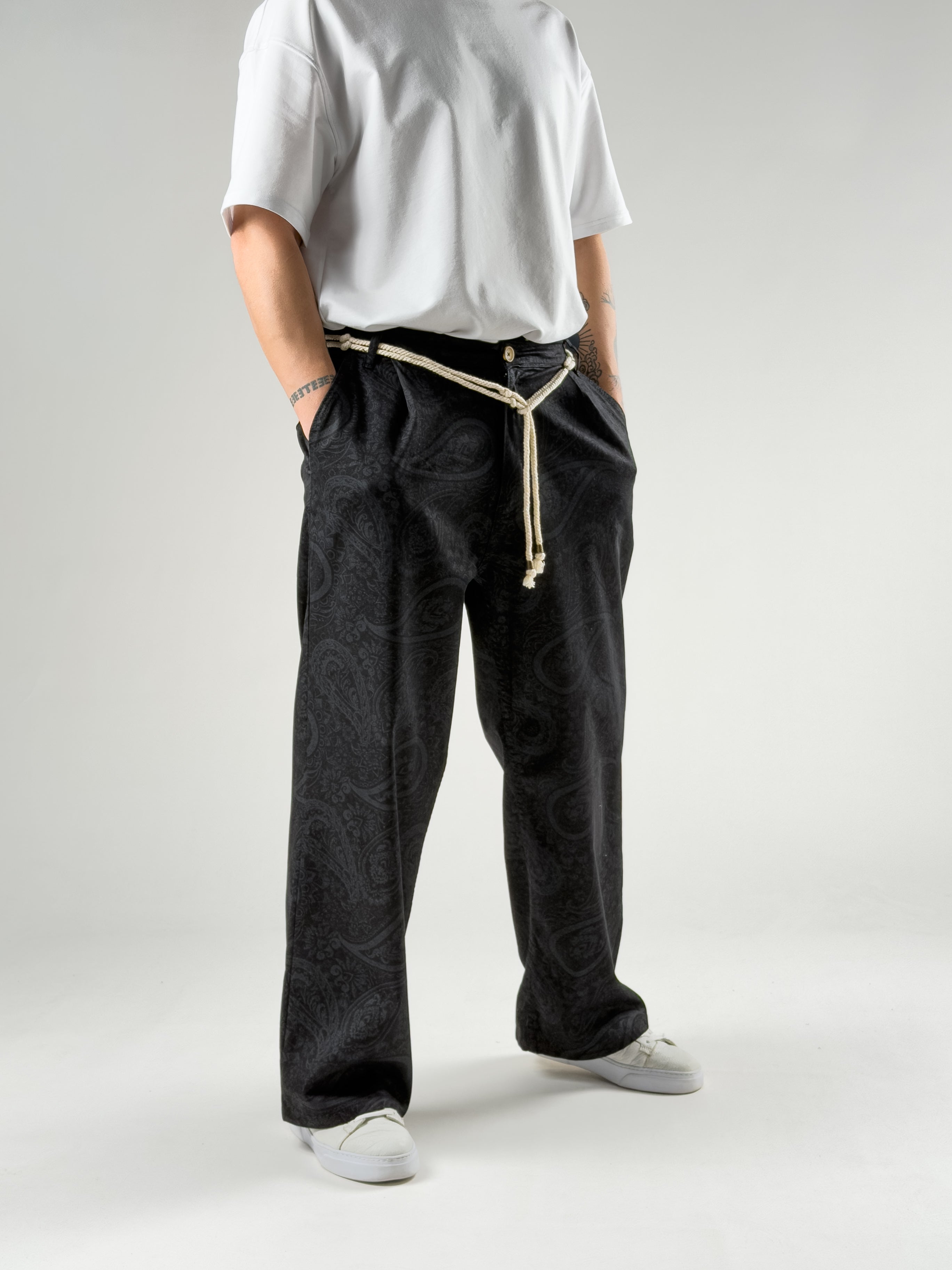 Etnik Desenli Erkek Baggy Pantolon COC2801