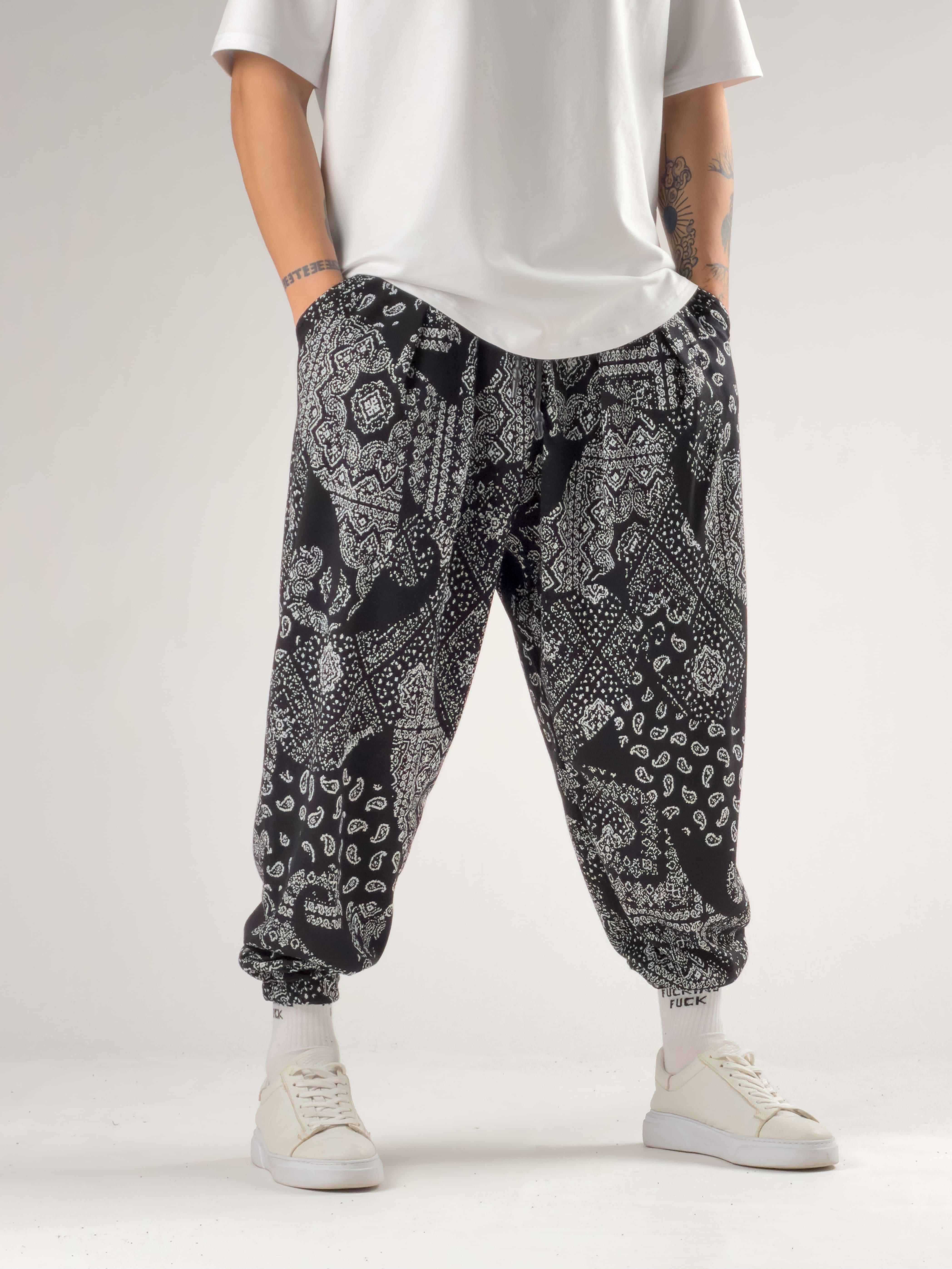 Etnik Desenli Erkek Jogger Pantolon COC2787