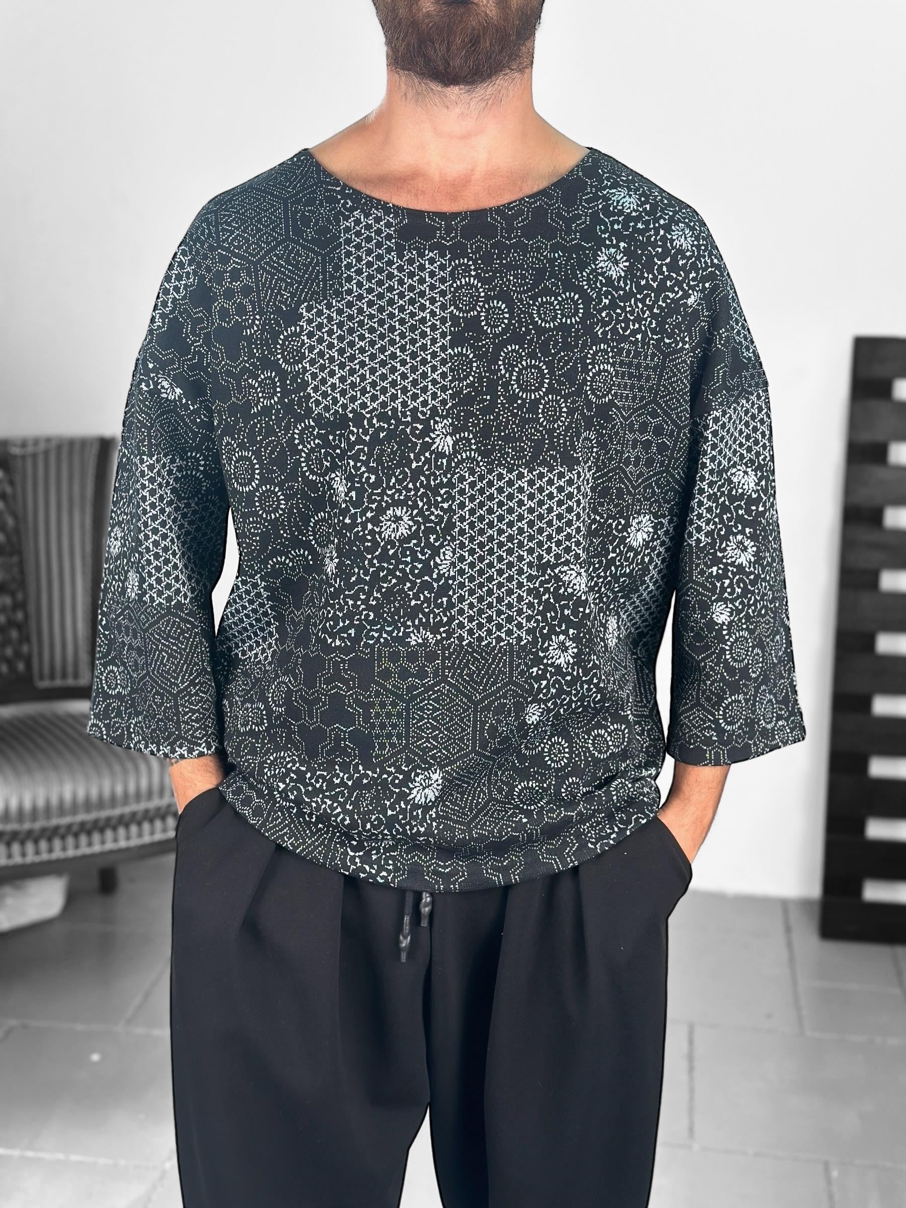 Etnik Desenli Fakir Kol Sweat COC2234