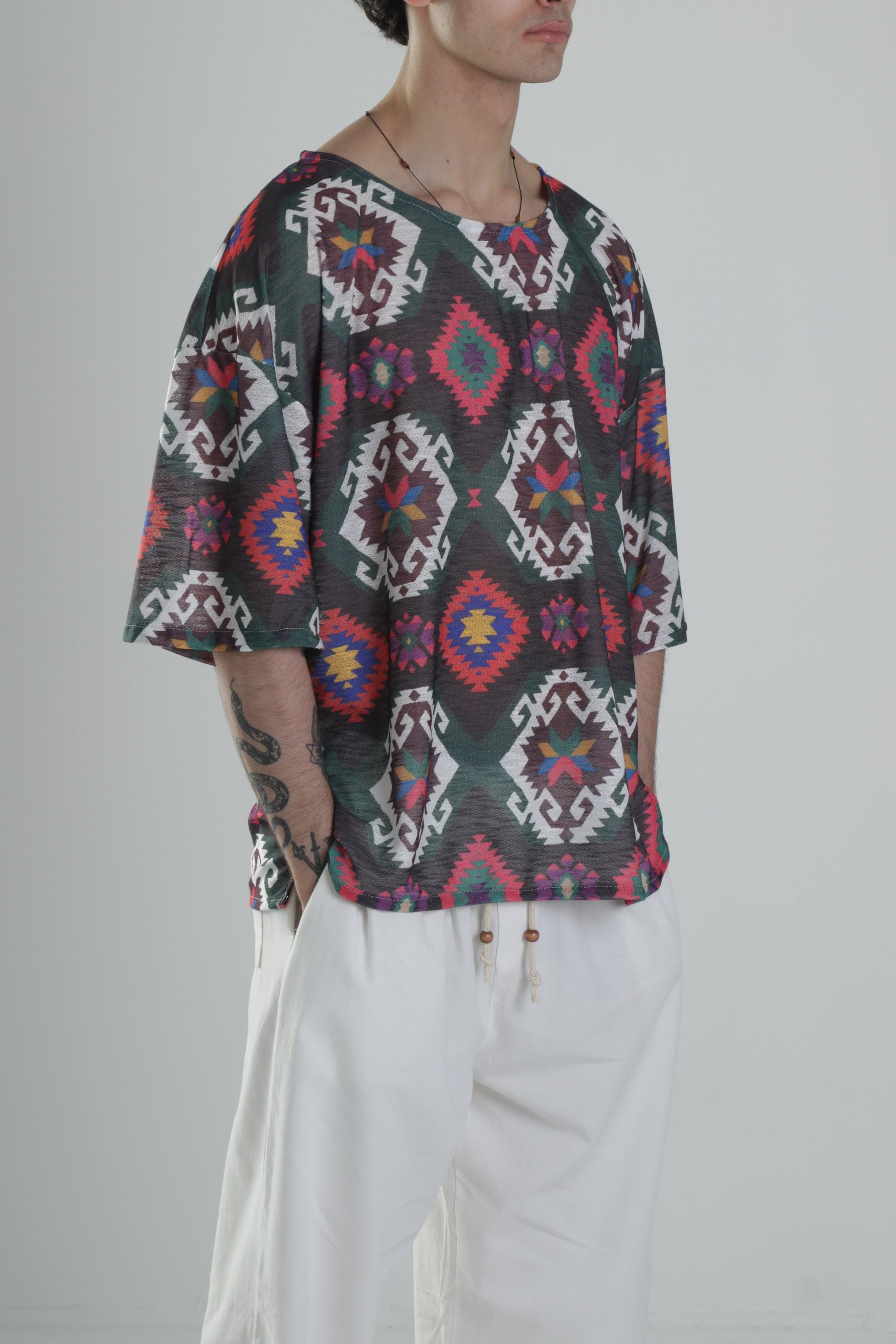 Etnik Desenli T-Shirt COC2258