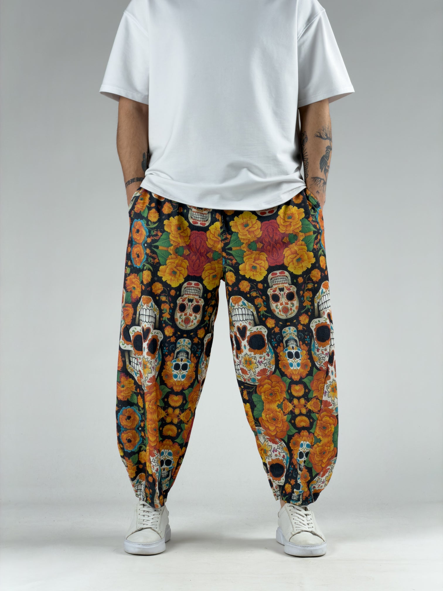 Etnik Kurukafa Erkek Patchwork Oversize Pantolon COC3039