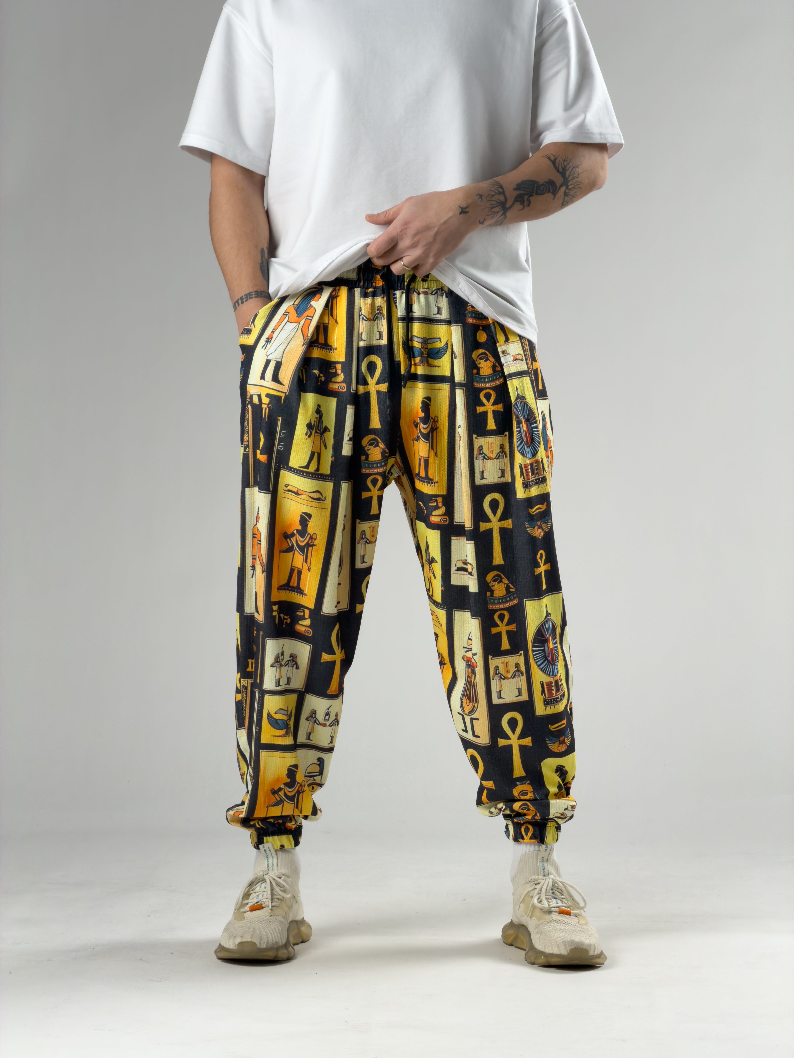 Etnik Mısır Erkek Pileli Şalvar Pantolon COC2940