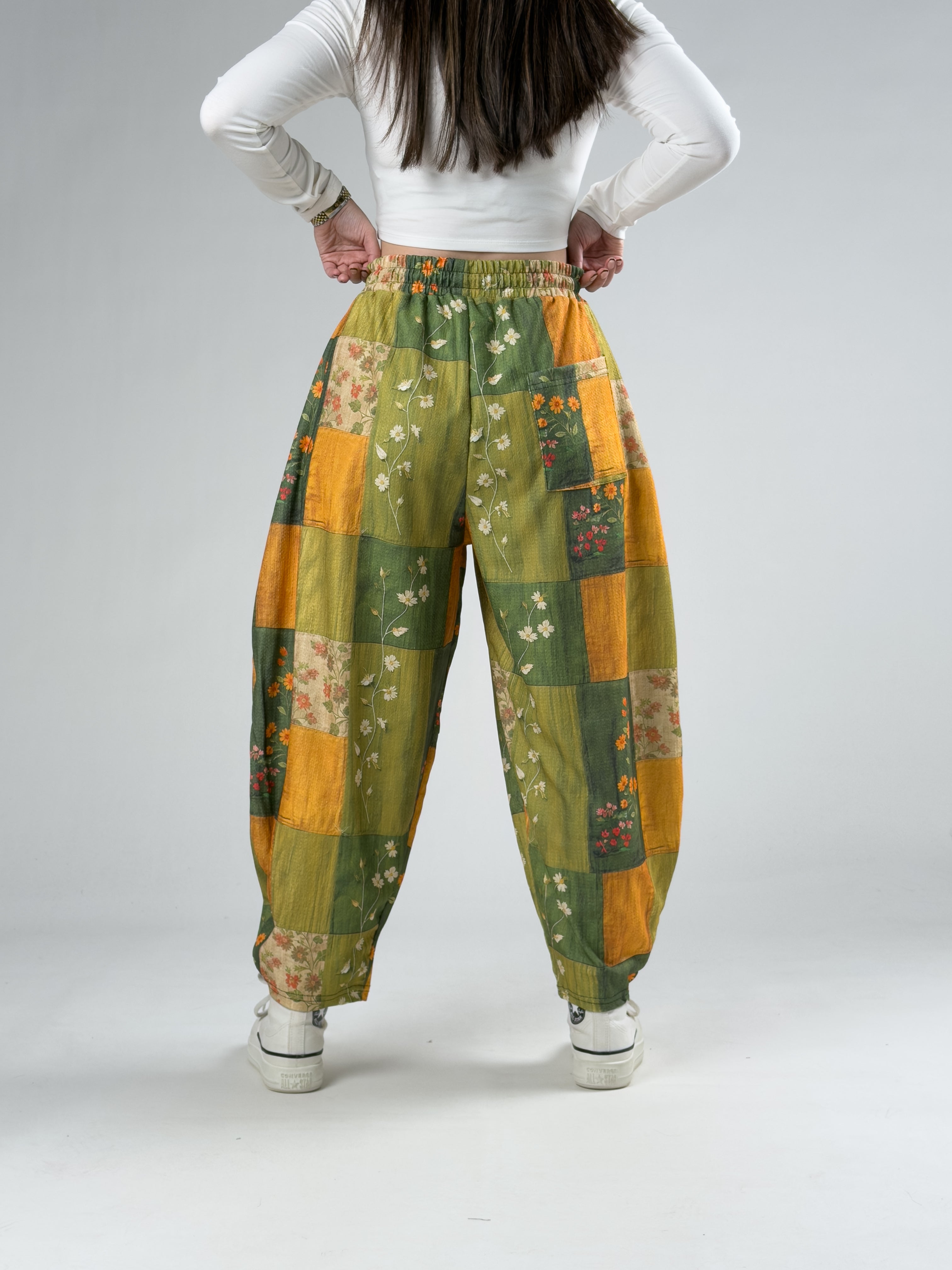 Etnik Rose Patchwork Kadın Pantolon COC2962