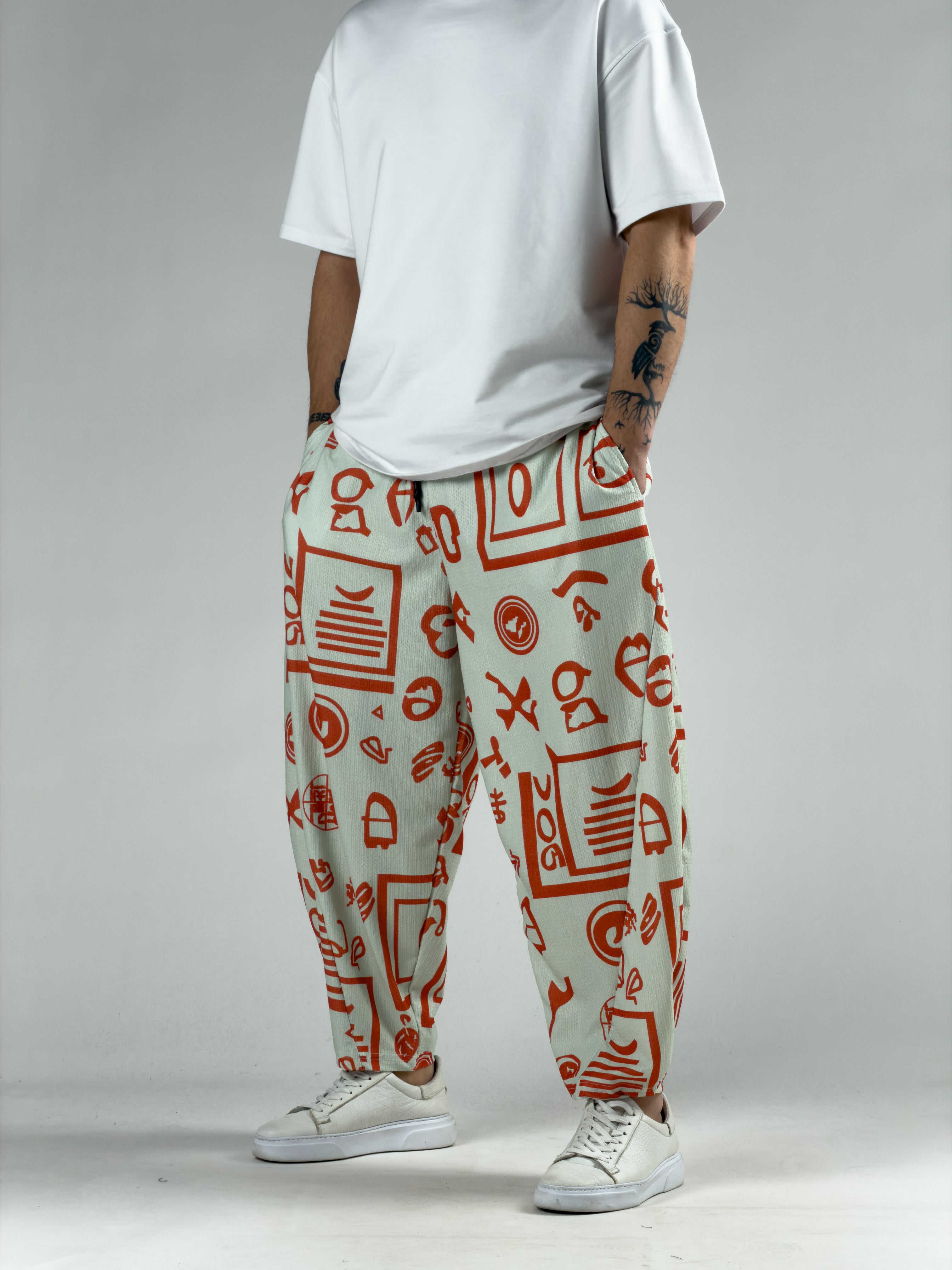 Etnik Tablo Patchwork Erkek Pantolon COC3048