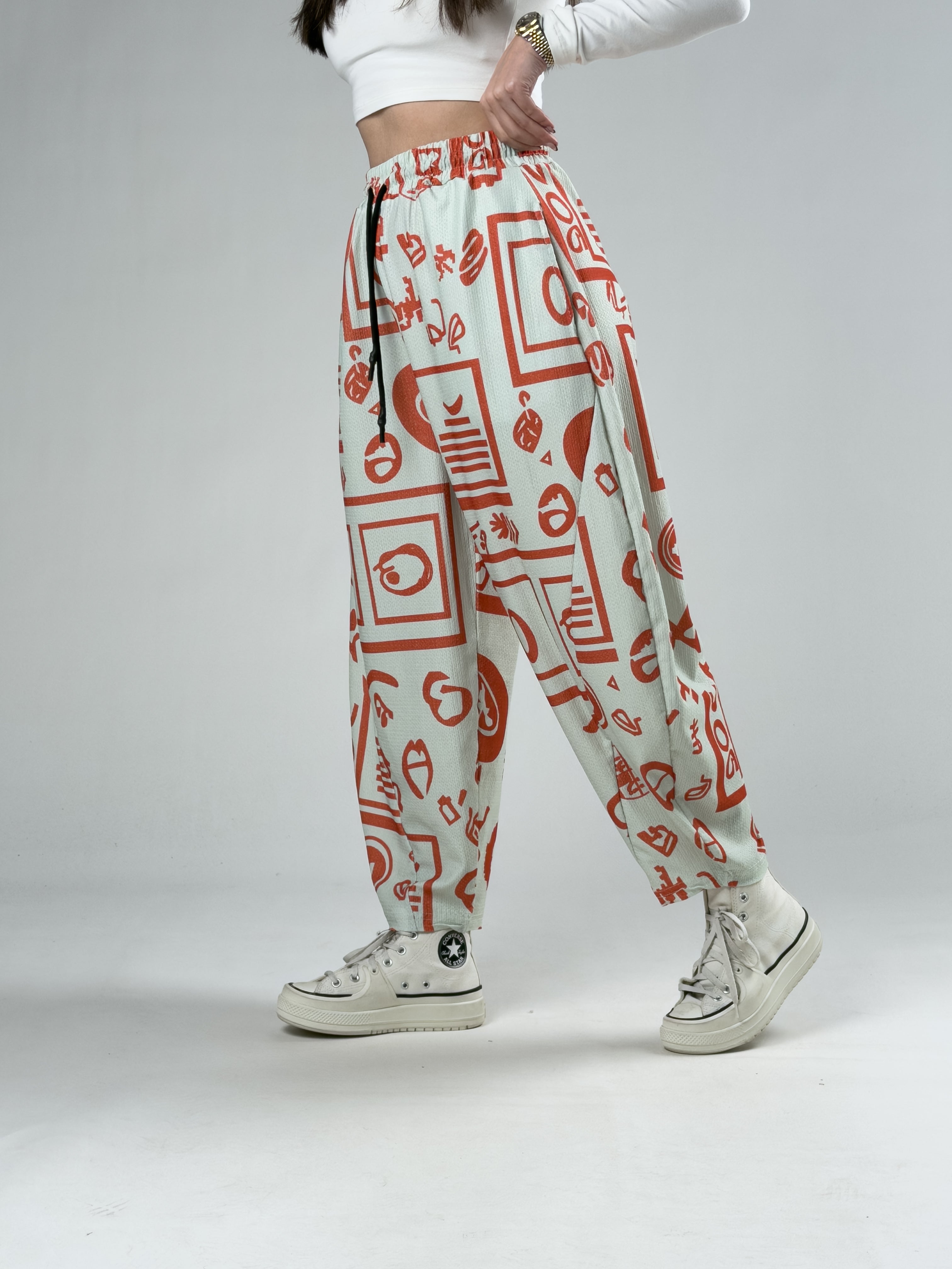 Etnik Tablo Patchwork Kadın Pantolon COC2963