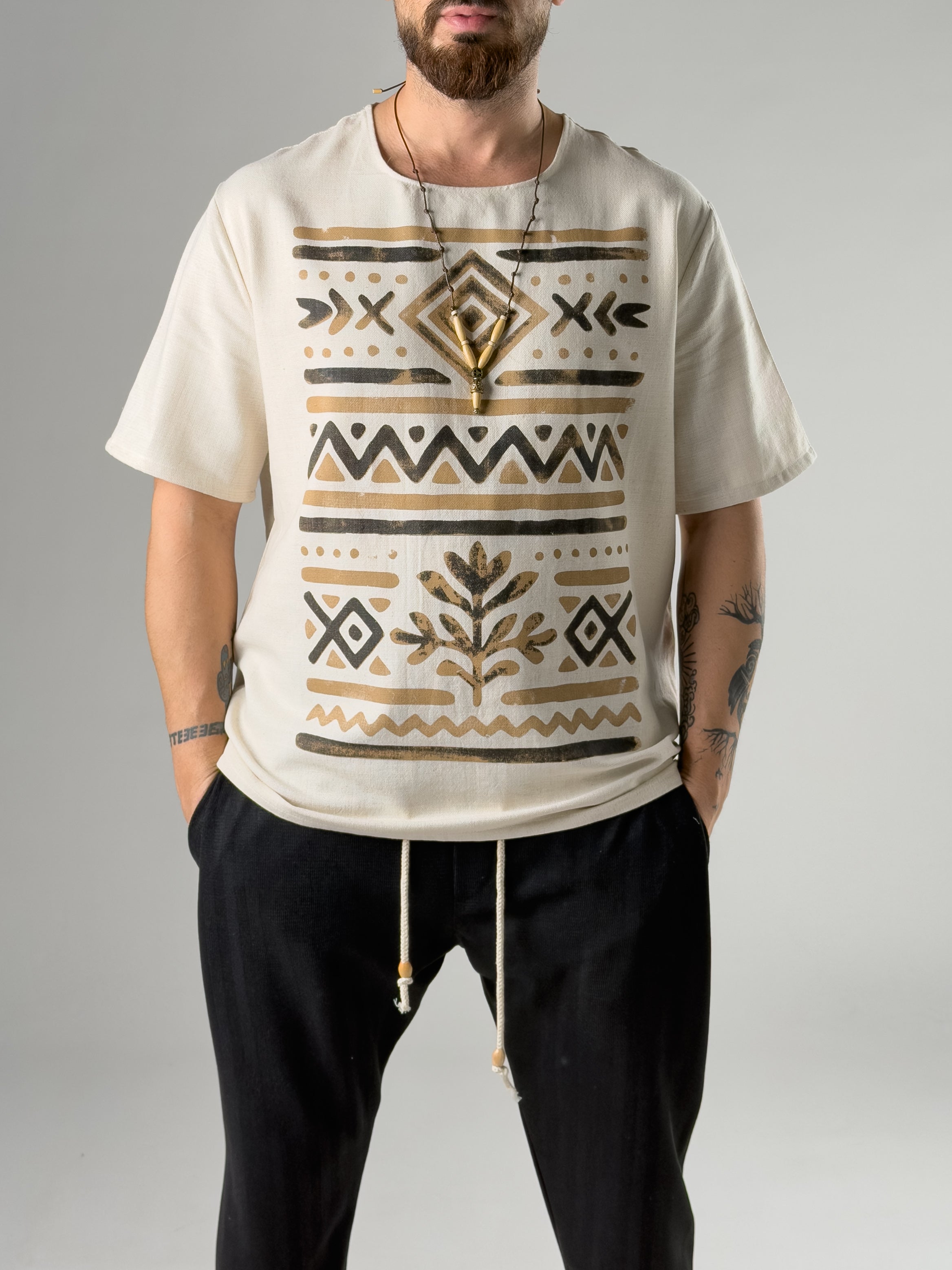 Etnik Tasarım Erkek T-Shirt COC2853