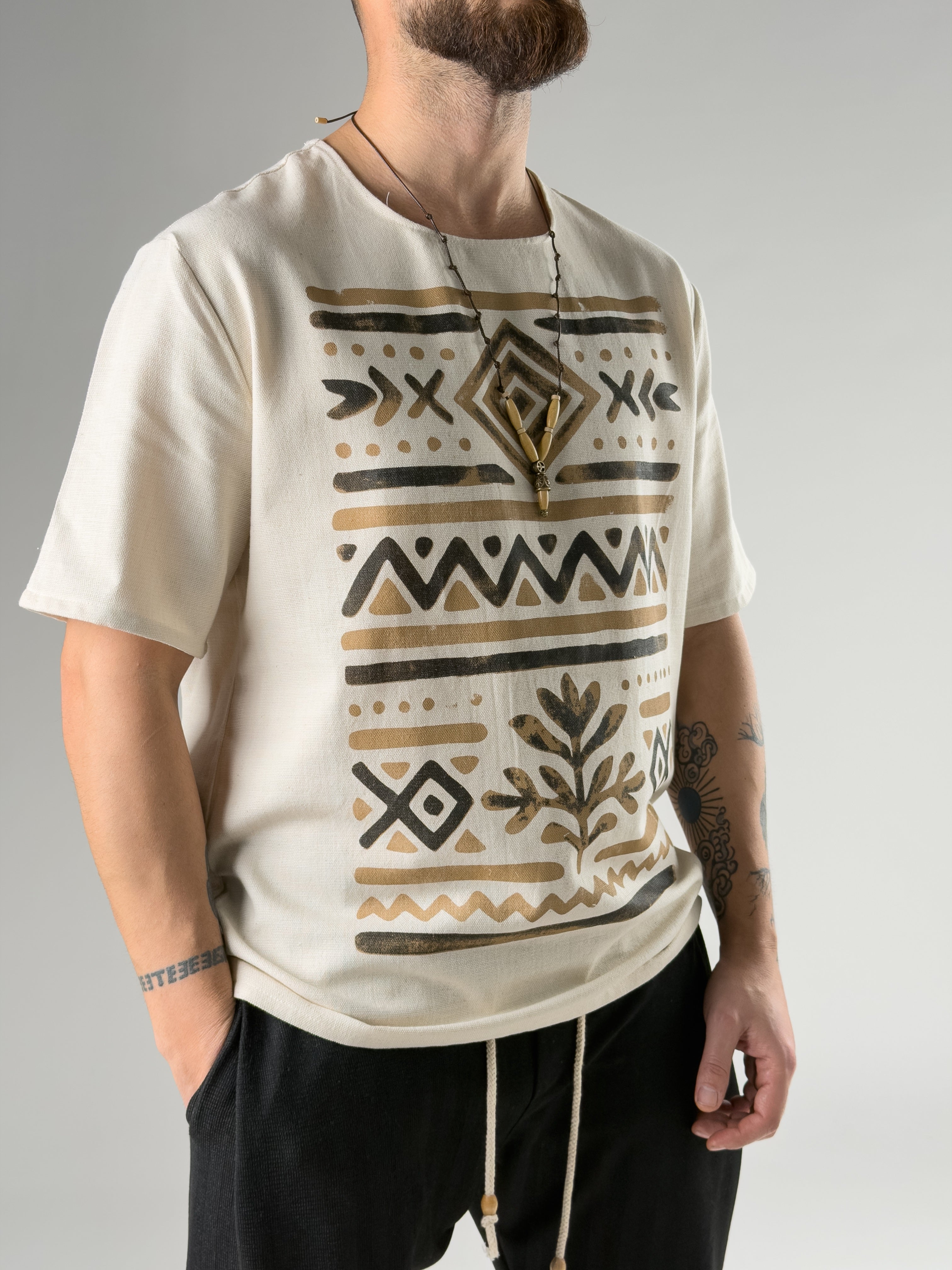 Etnik Tasarım Erkek T-Shirt COC2853