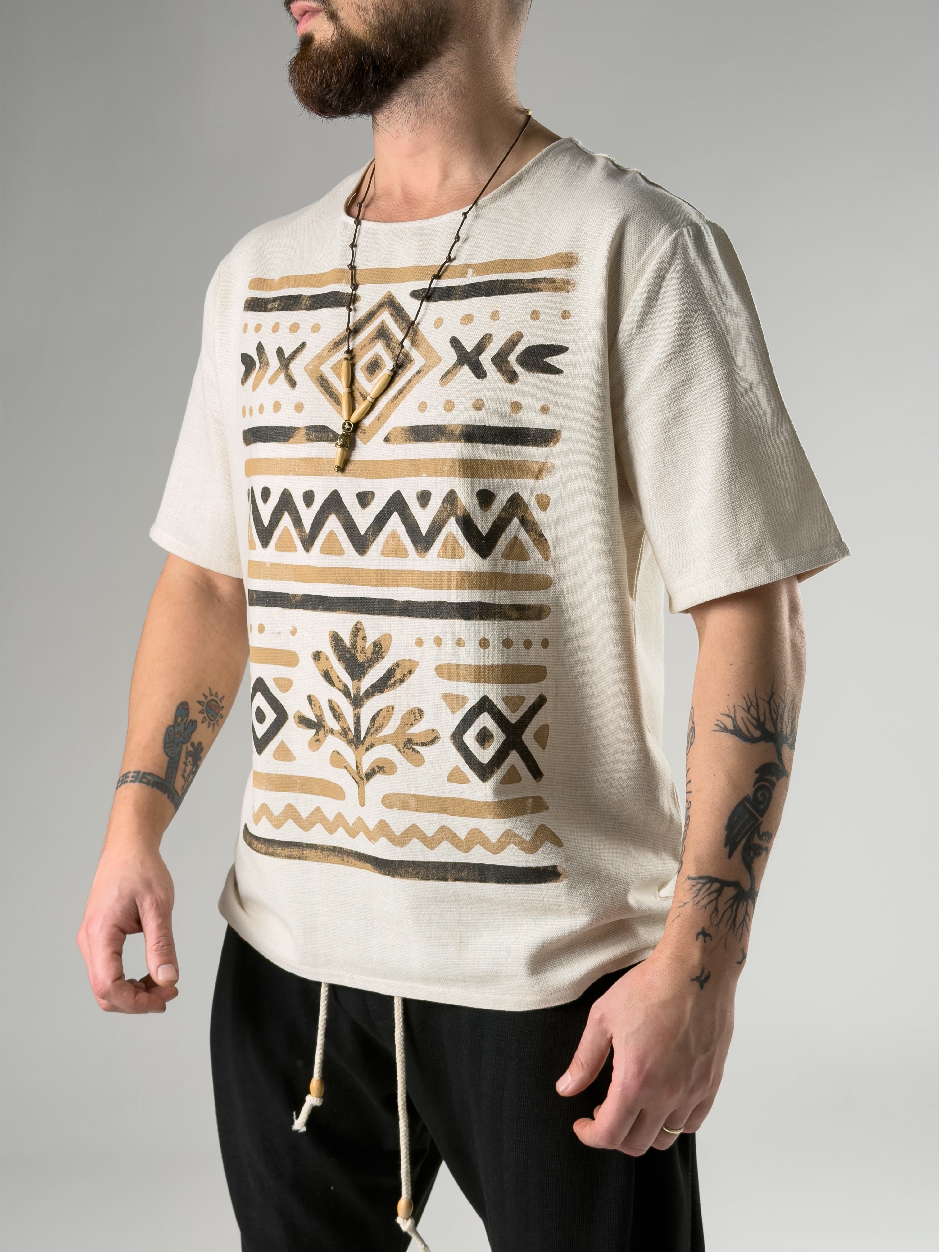 Etnik Tasarım Erkek T-Shirt COC2853