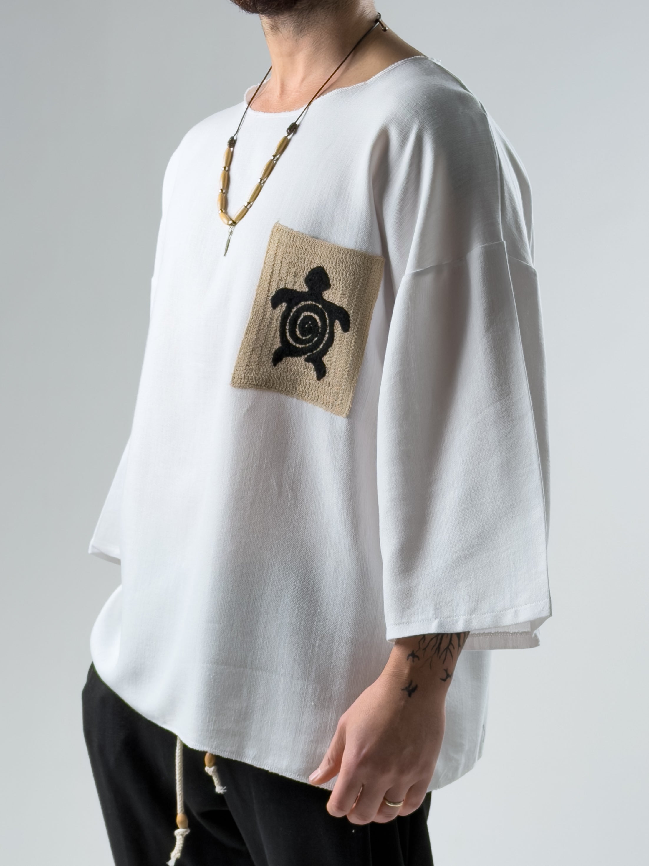 Fakir Kol Erkek Beyaz Caretta T-Shirt COC2875