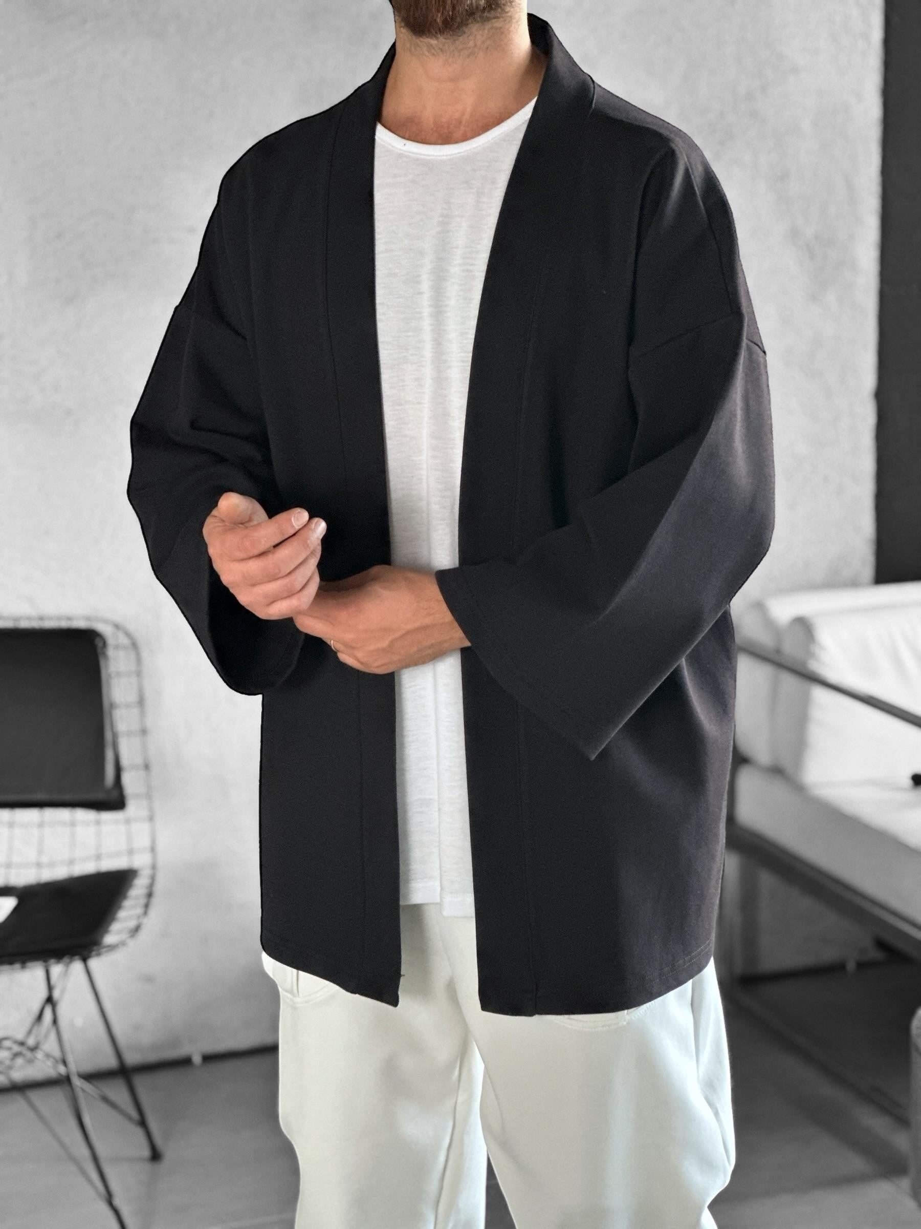 Fakir Kol Siyah Kimono COC2275