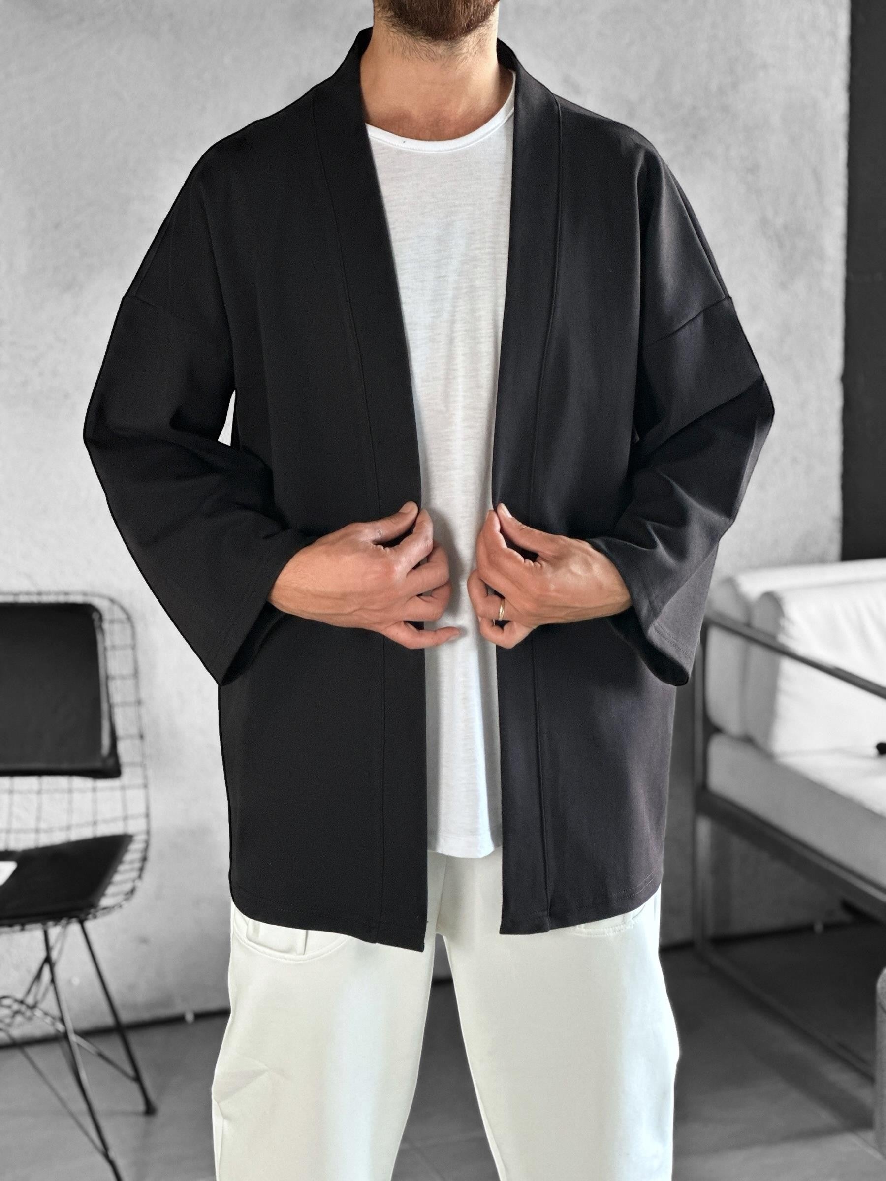 Fakir Kol Siyah Kimono COC2275