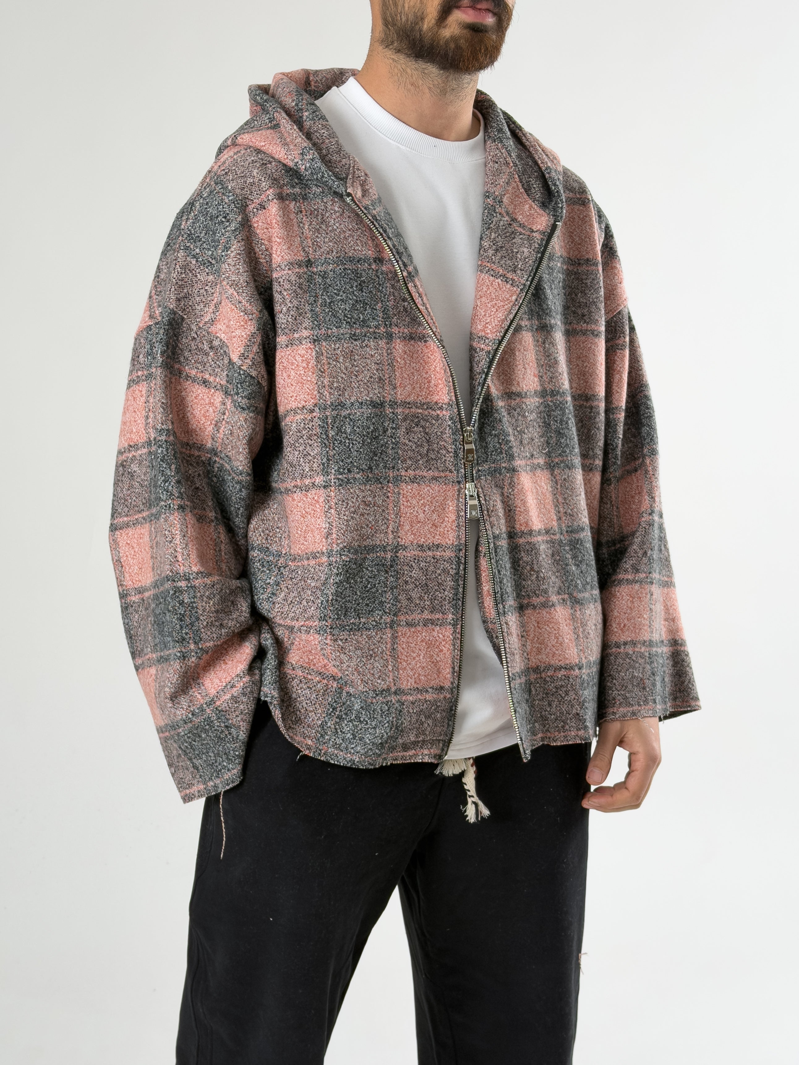 Fermuar Detaylı Kapüşonlu Kiremit Erkek Sweat COC2741