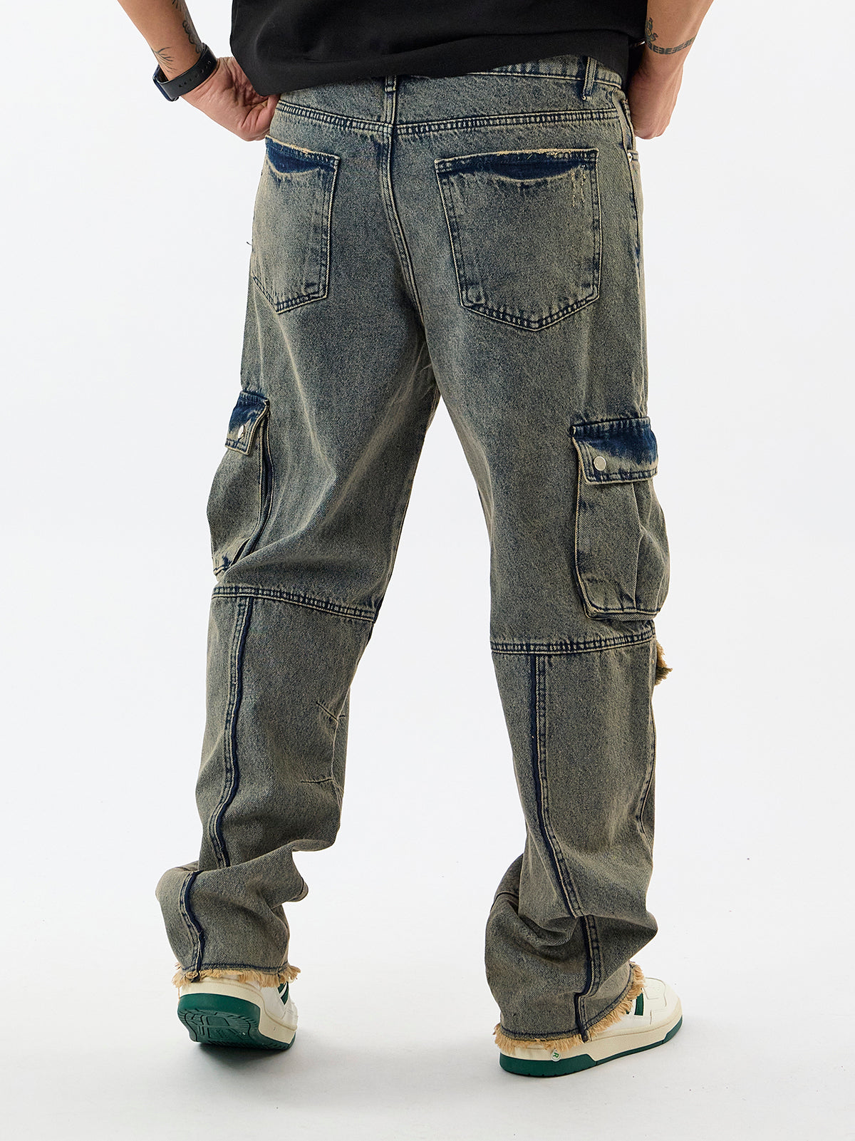 Fermuarlı Püskül Detaylı Bakır Erkek Baggy Jean Pantolon COC3593