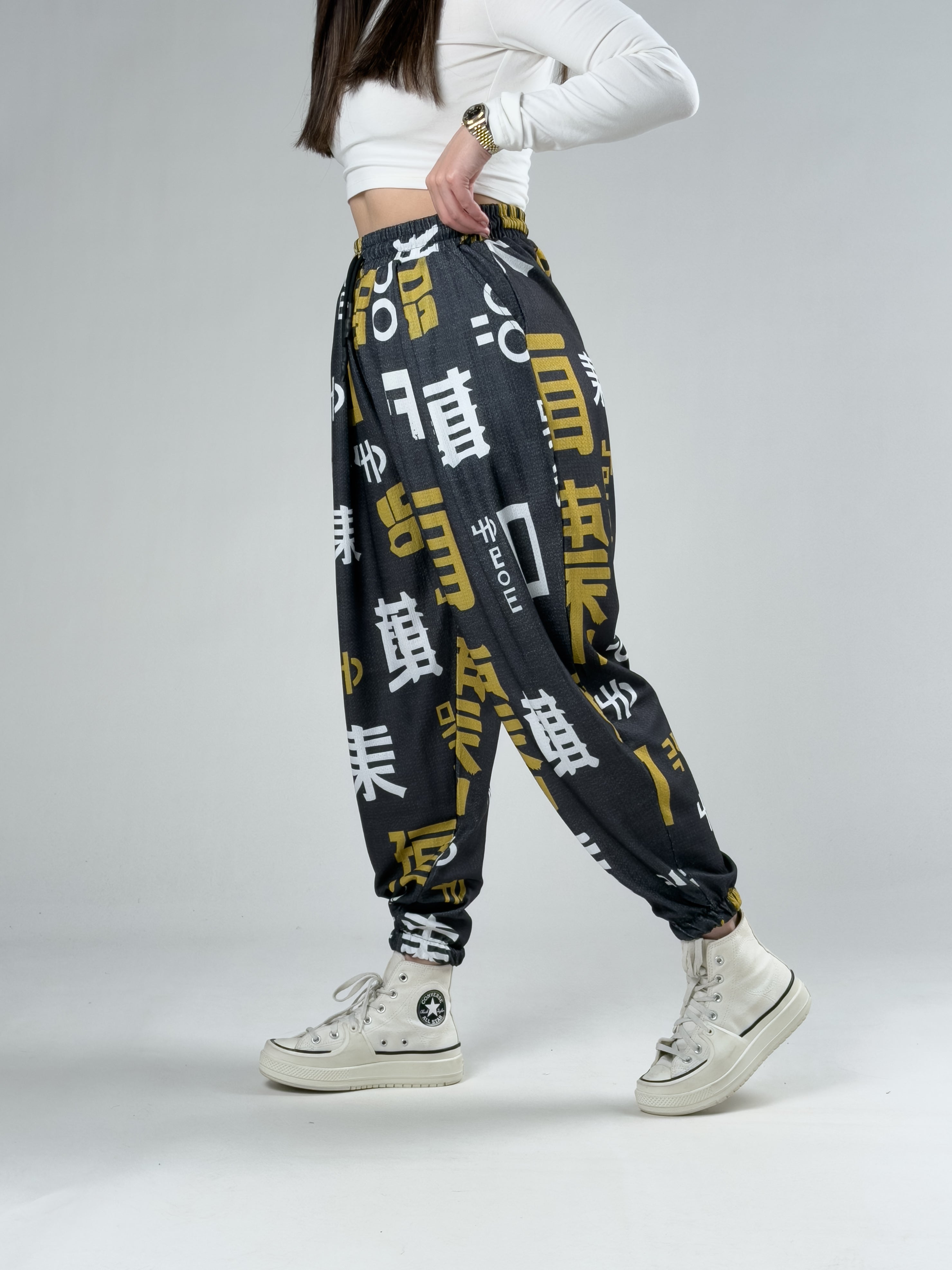 Füme Chinese Kadın Pileli Jogger Pantolon COC2944