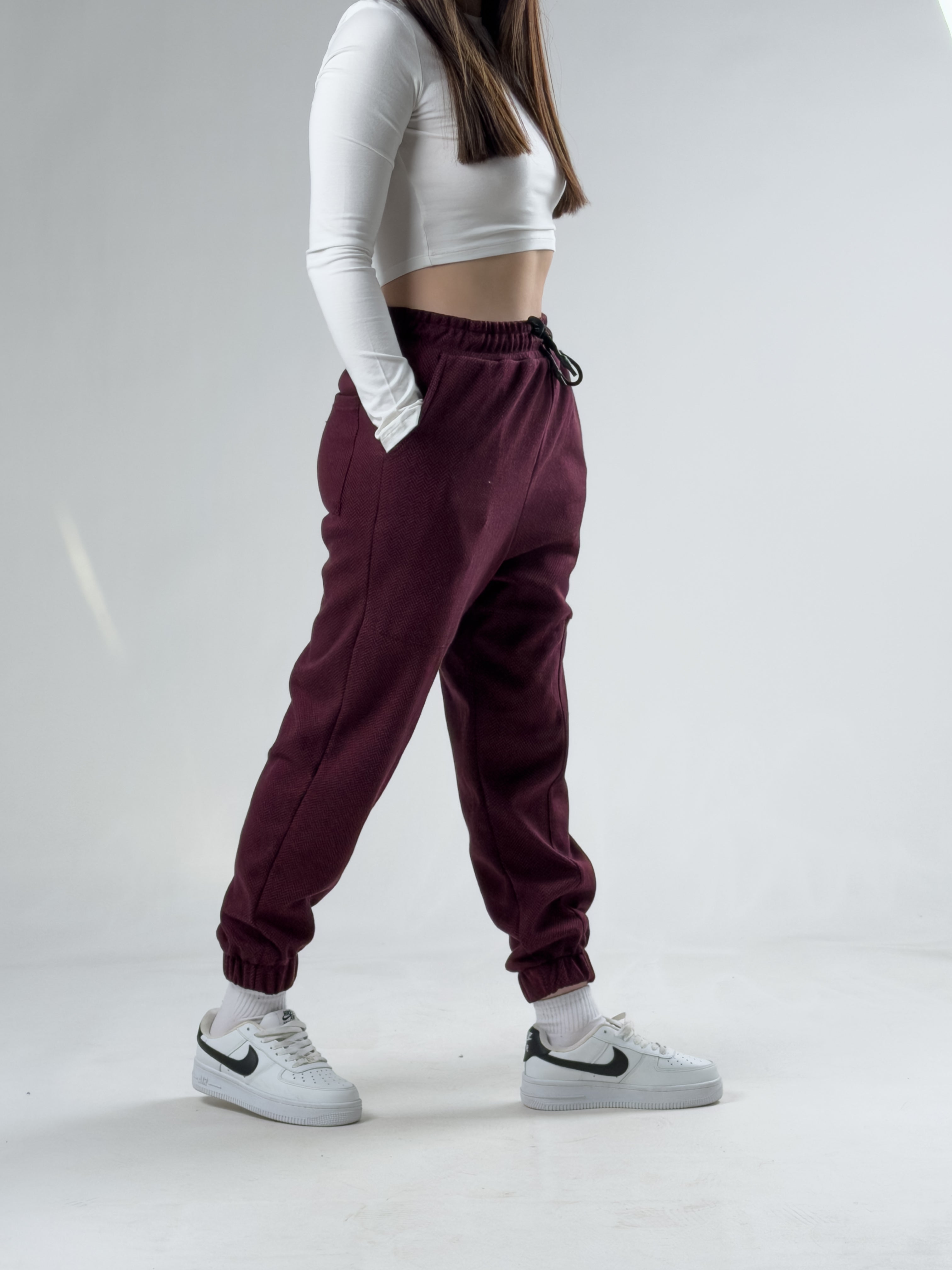 Fuşya Desenli Kadın Jogger Pantolon COCK0013